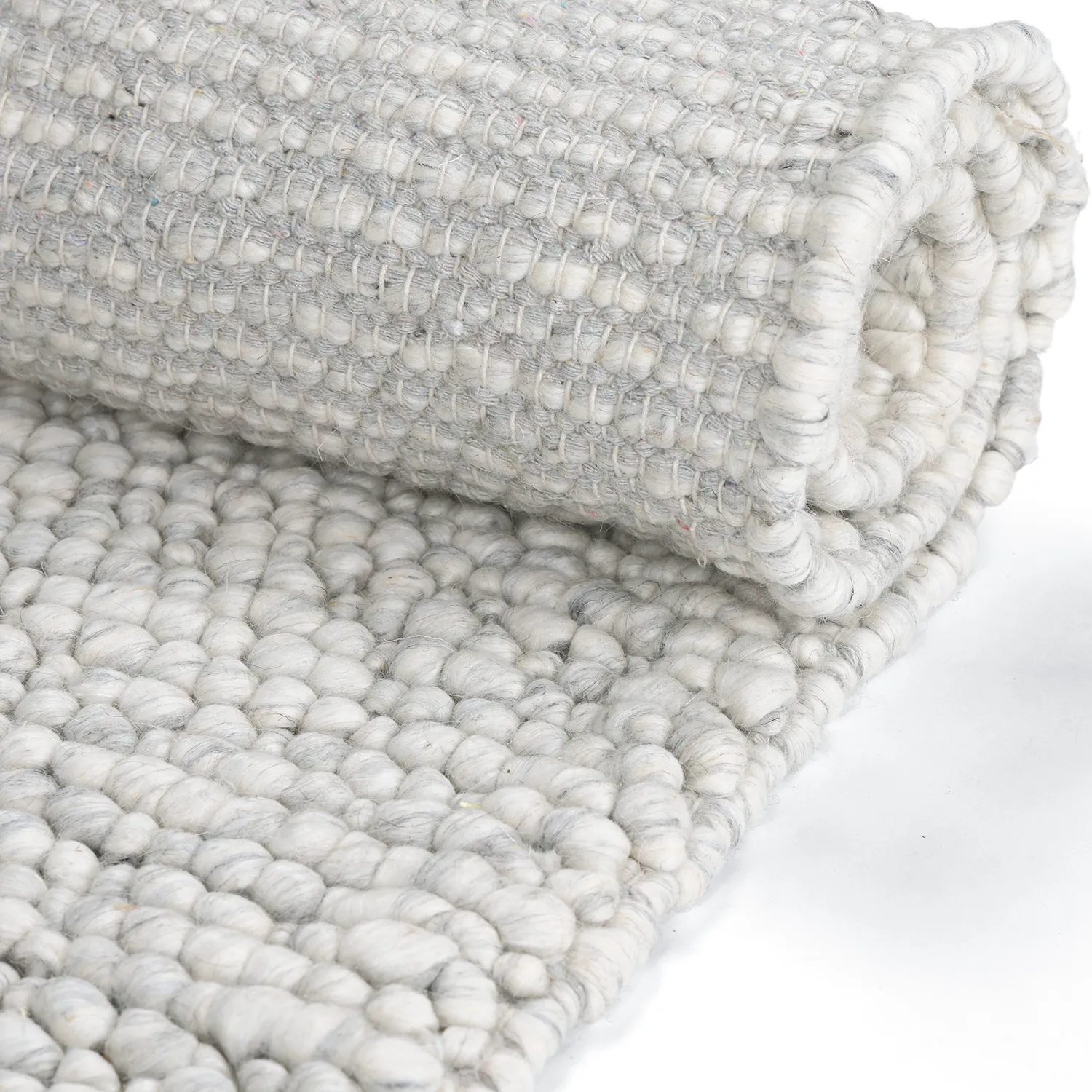 Alfombra de Lana - Sala Irregular Wool Bubble (gris claro melange)