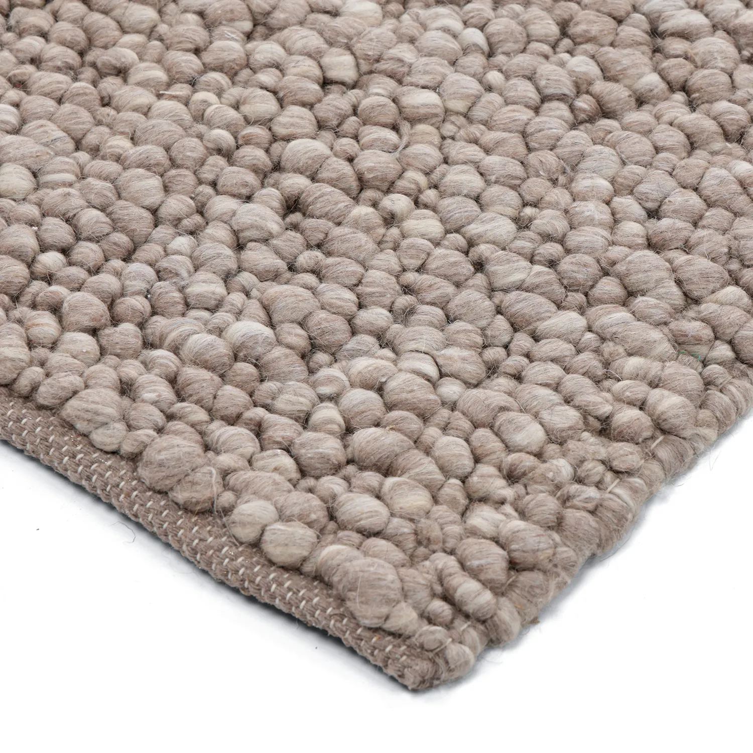 Alfombra de Lana - Sala Irregular Wool Bubble (gris topo/blanco jaspeado)
