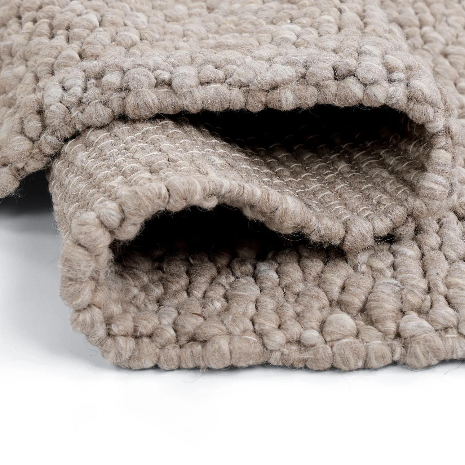 Alfombra de Lana - Sala Irregular Wool Bubble (gris topo/blanco jaspeado)