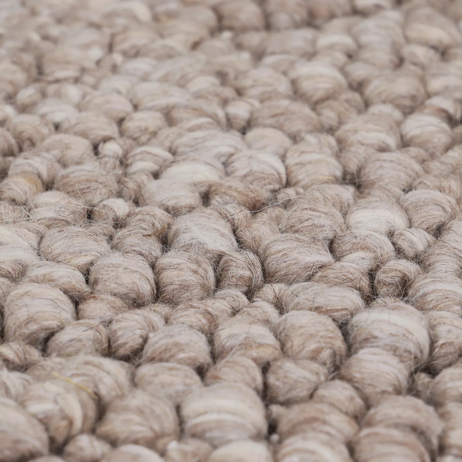 Alfombra de Lana - Sala Irregular Wool Bubble (gris topo/blanco jaspeado)