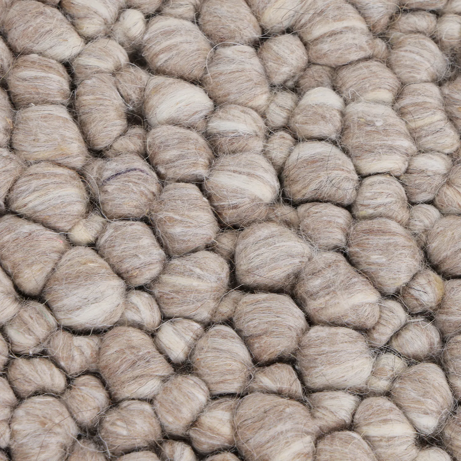 Alfombra de Lana - Sala Irregular Wool Bubble (gris topo/blanco jaspeado)