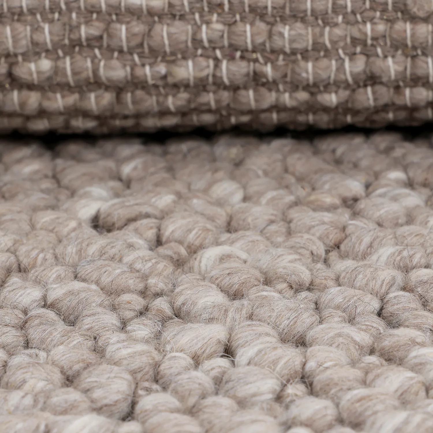 Alfombra de Lana - Sala Irregular Wool Bubble (gris topo/blanco jaspeado)