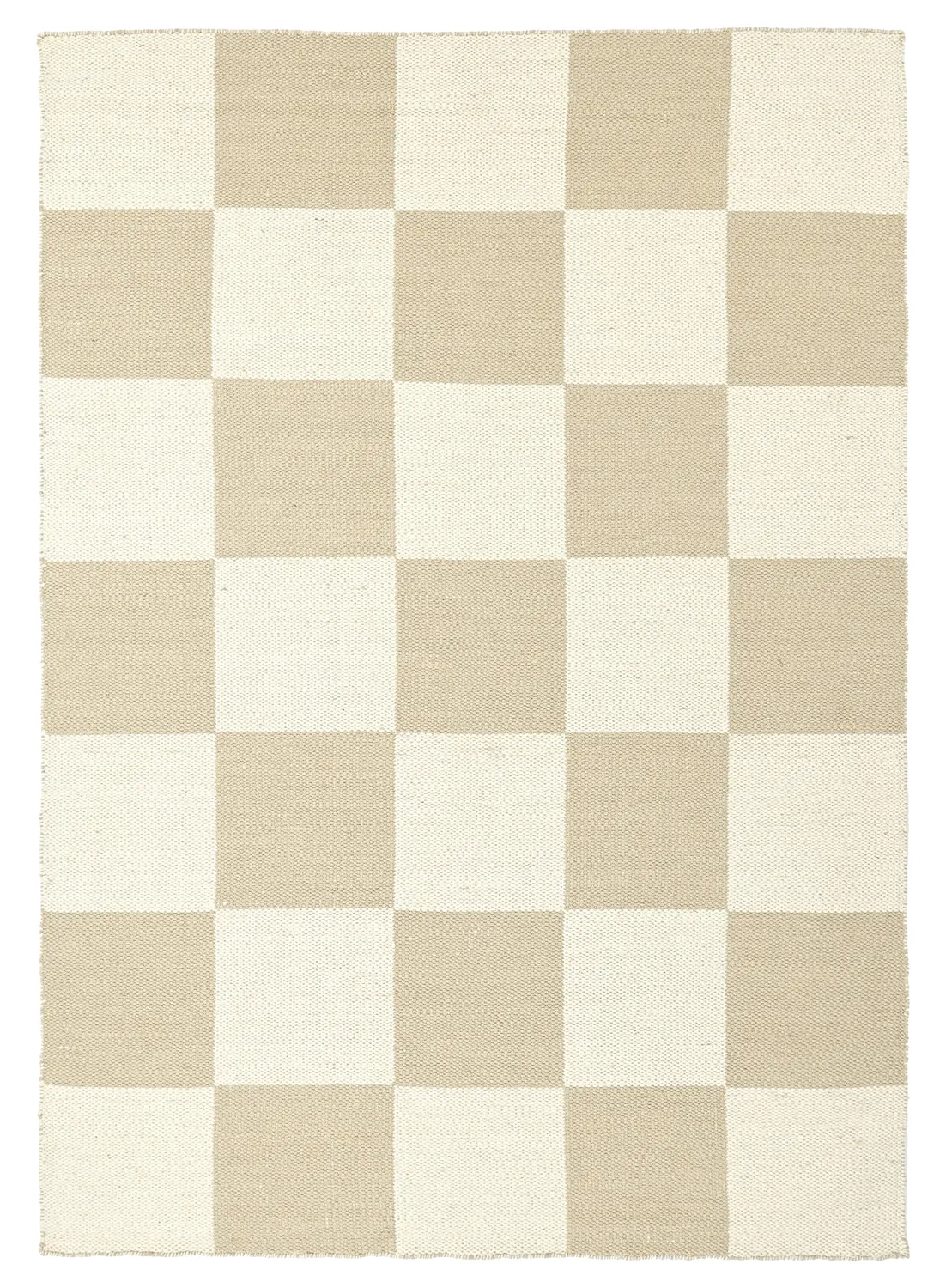 Alfombra de Lana - Scacco (blanco/beige)