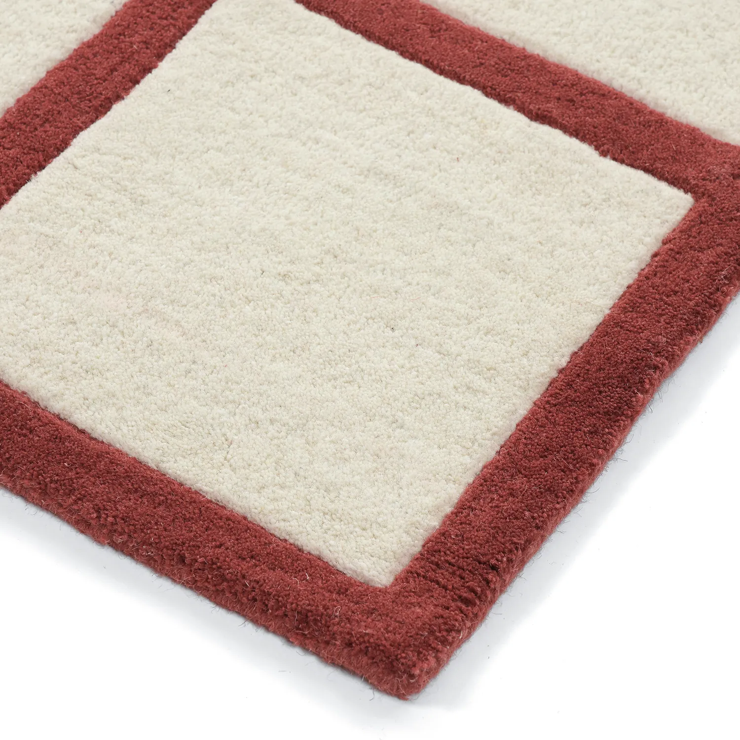 Alfombra de Lana - Syl Hand Tufted Wool Premium (rojo/blanco)