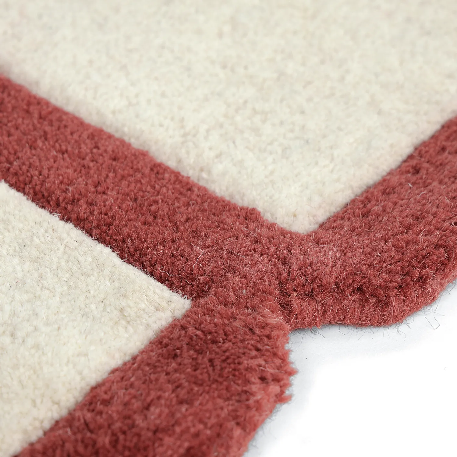 Alfombra de Lana - Syl Hand Tufted Wool Premium (rojo/blanco)