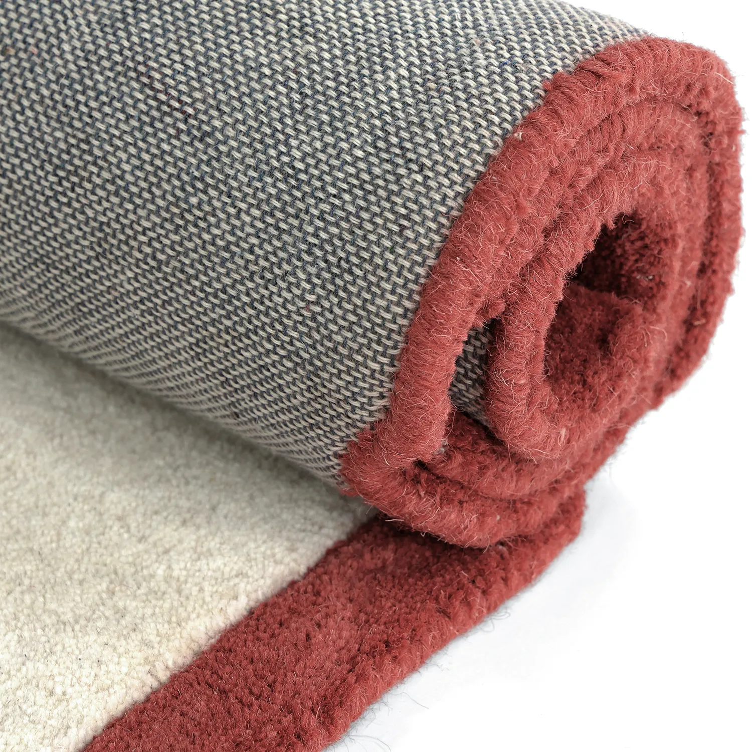Alfombra de Lana - Syl Hand Tufted Wool Premium (rojo/blanco)