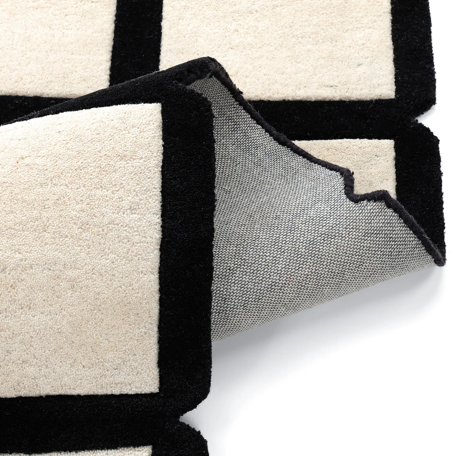 Alfombra de Lana - Syl Hand Tufted Wool Premium (negro/blanco)
