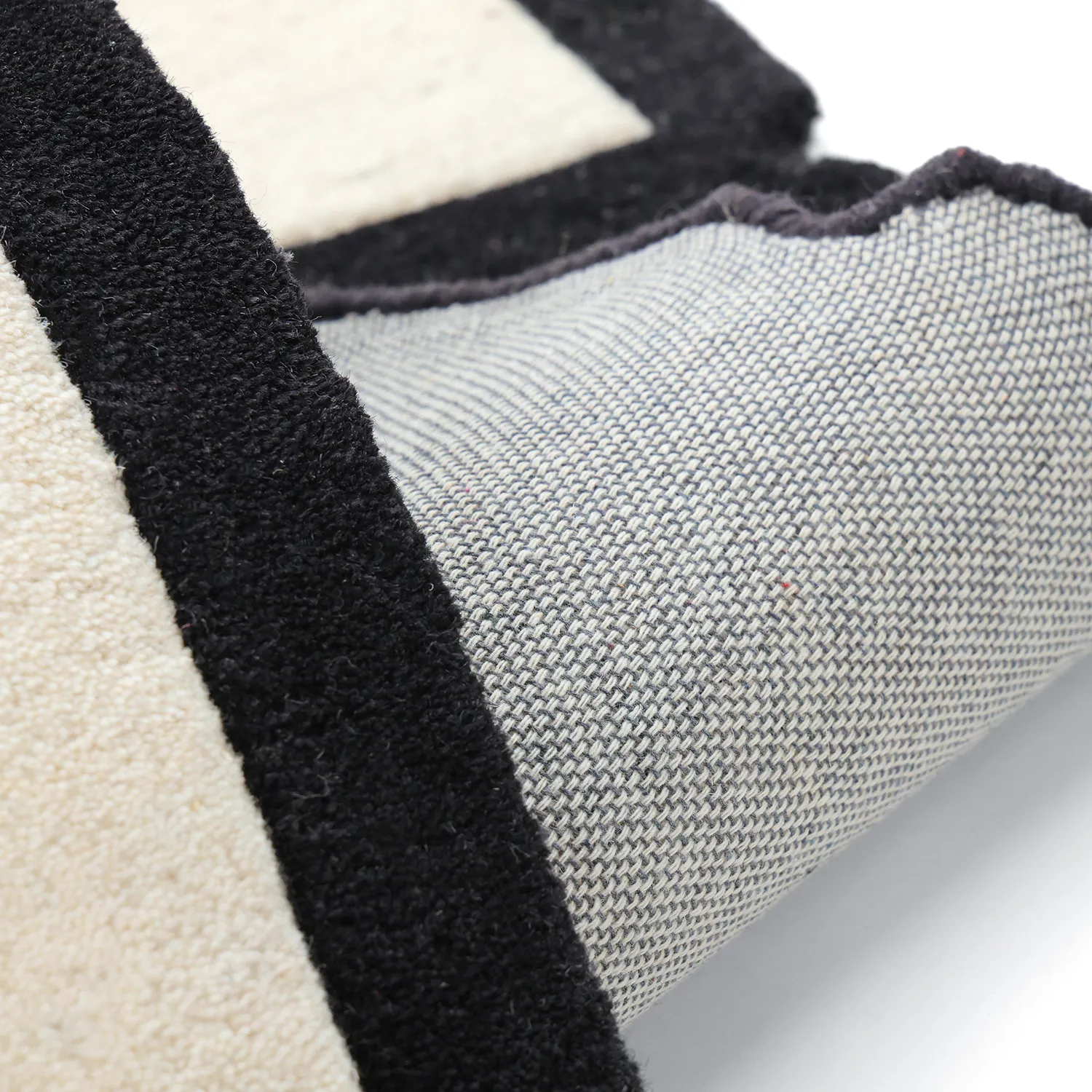 Alfombra de Lana - Syl Hand Tufted Wool Premium (negro/blanco)