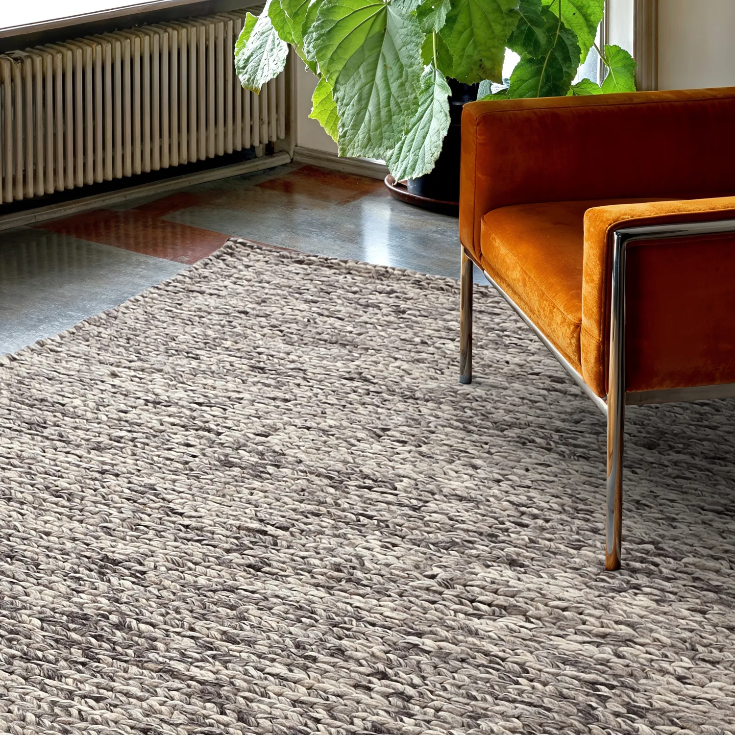 Alfombra de Lana - Talvia Braided Wool (gris oscuro)