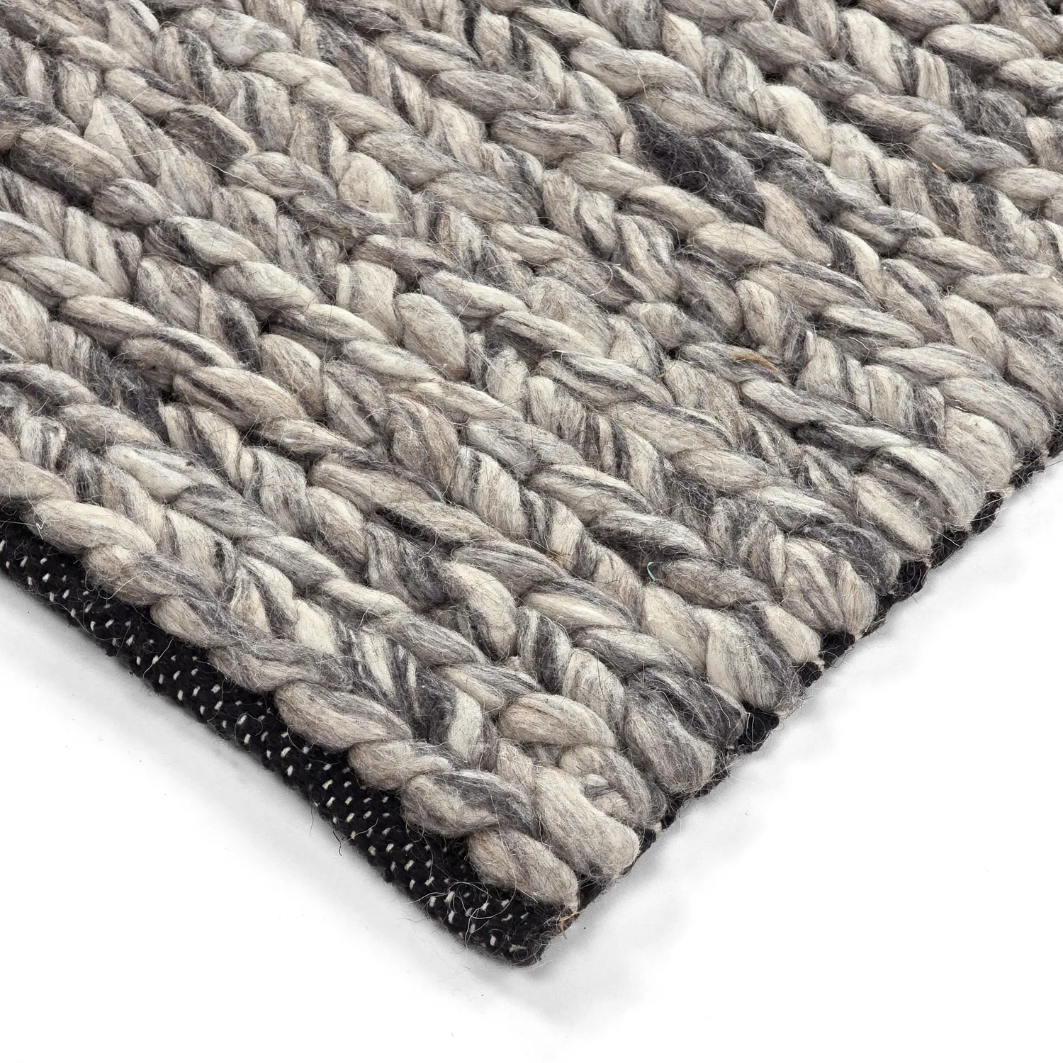 Alfombra de Lana - Talvia Braided Wool (gris oscuro)