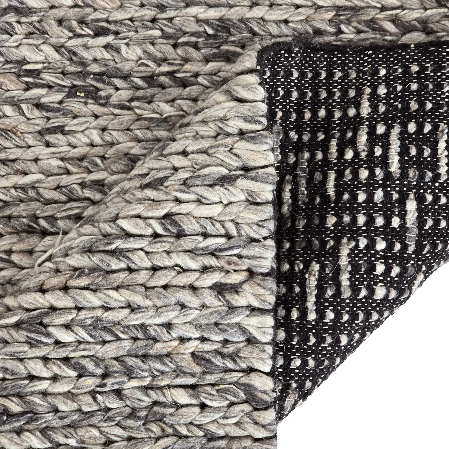 Alfombra de Lana - Talvia Braided Wool (gris oscuro)