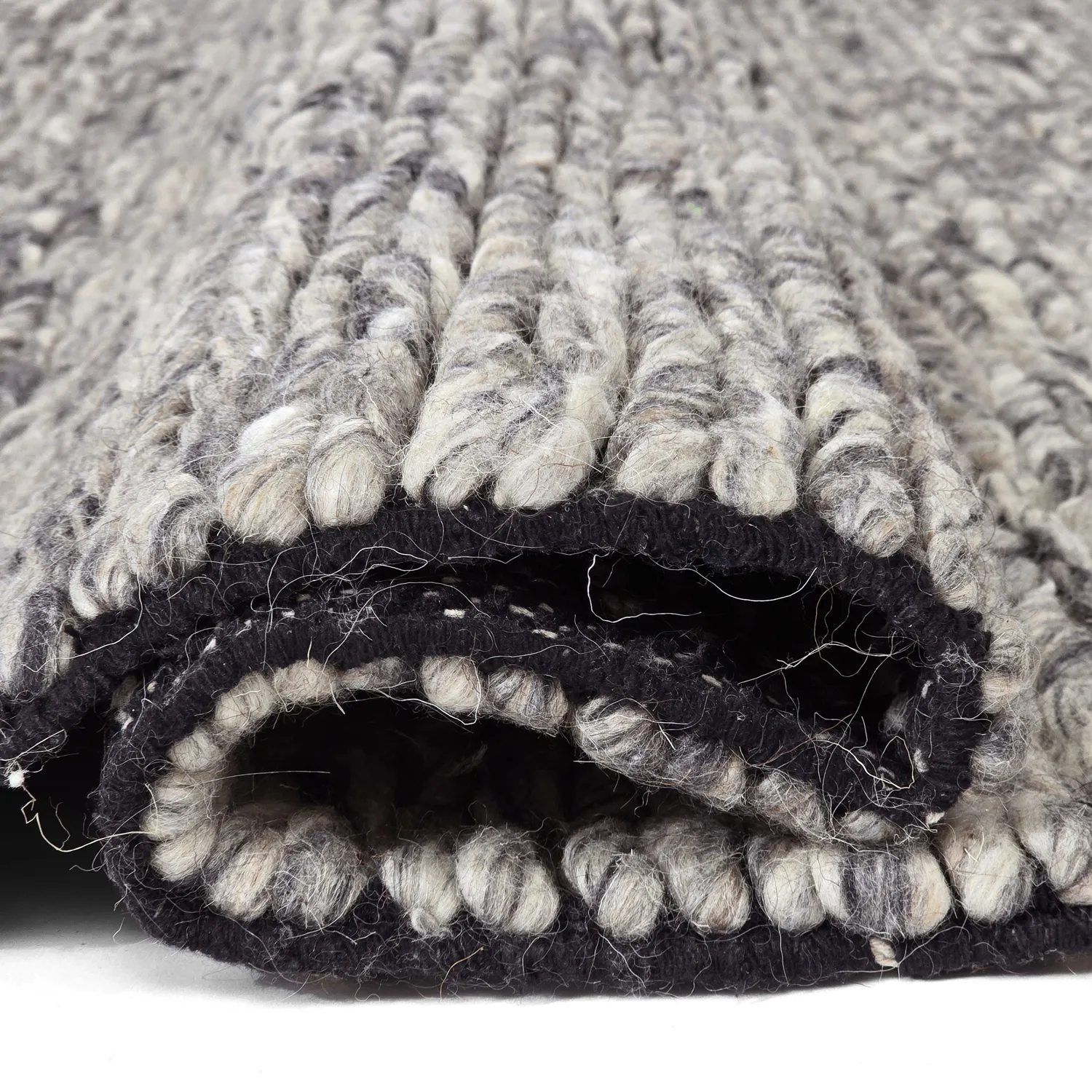 Alfombra de Lana - Talvia Braided Wool (gris oscuro)