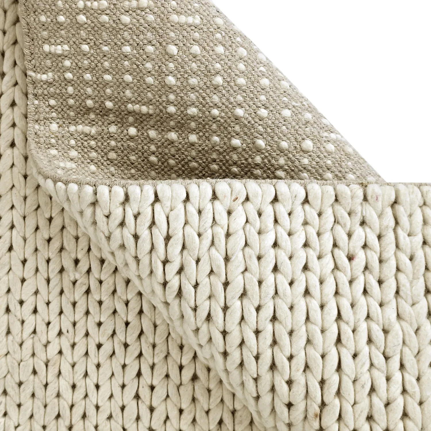 Alfombra de Lana - Talvia Braided Wool (blanquecino)