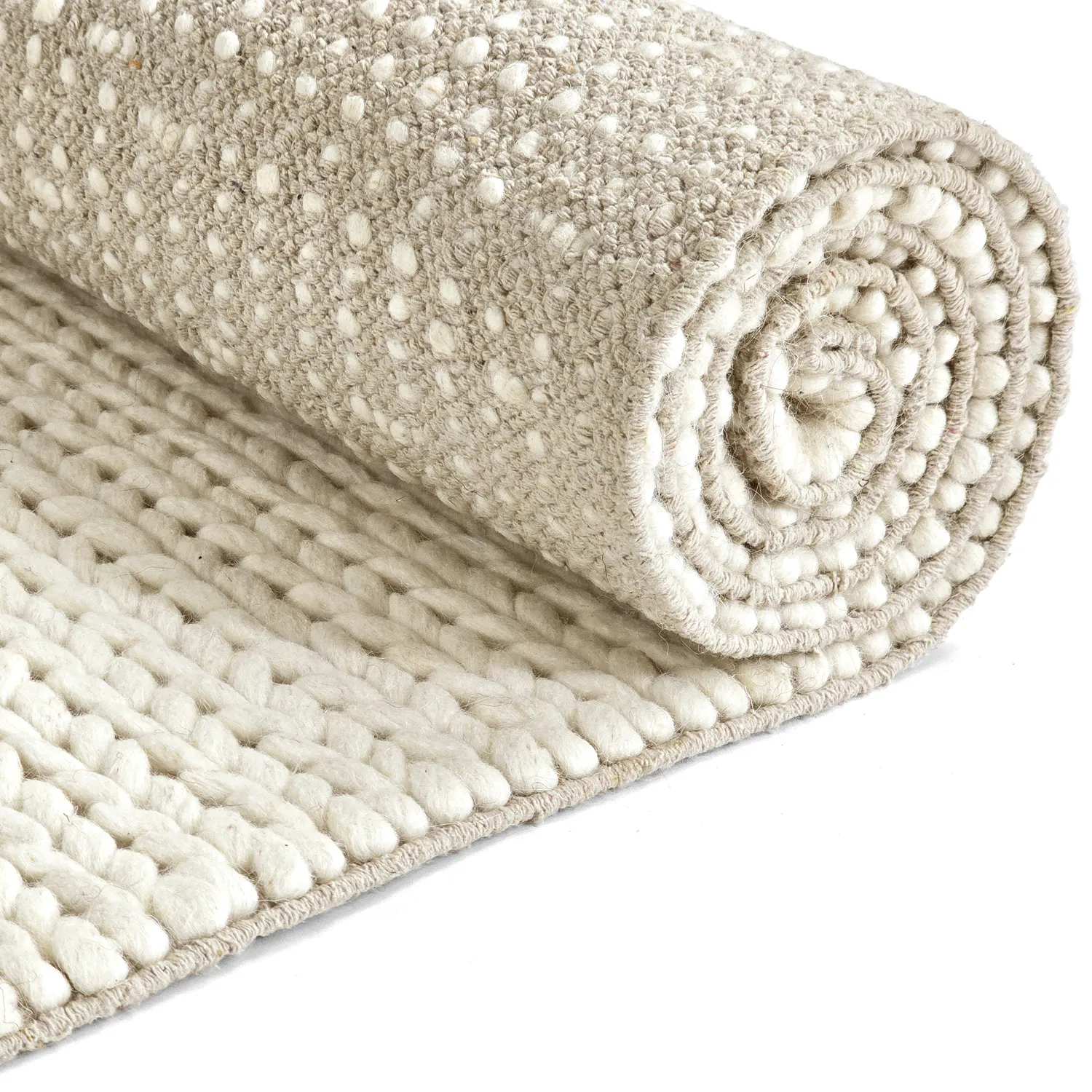 Alfombra de Lana - Talvia Braided Wool (blanquecino)