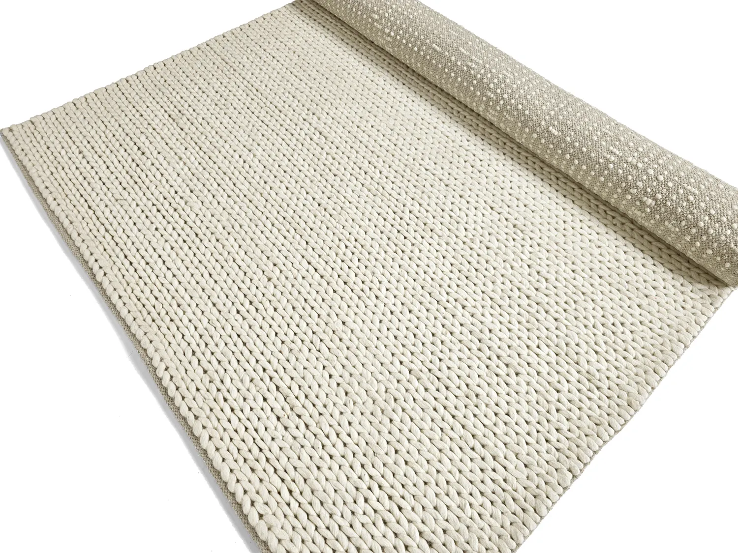 Alfombra de Lana - Talvia Braided Wool (blanquecino)