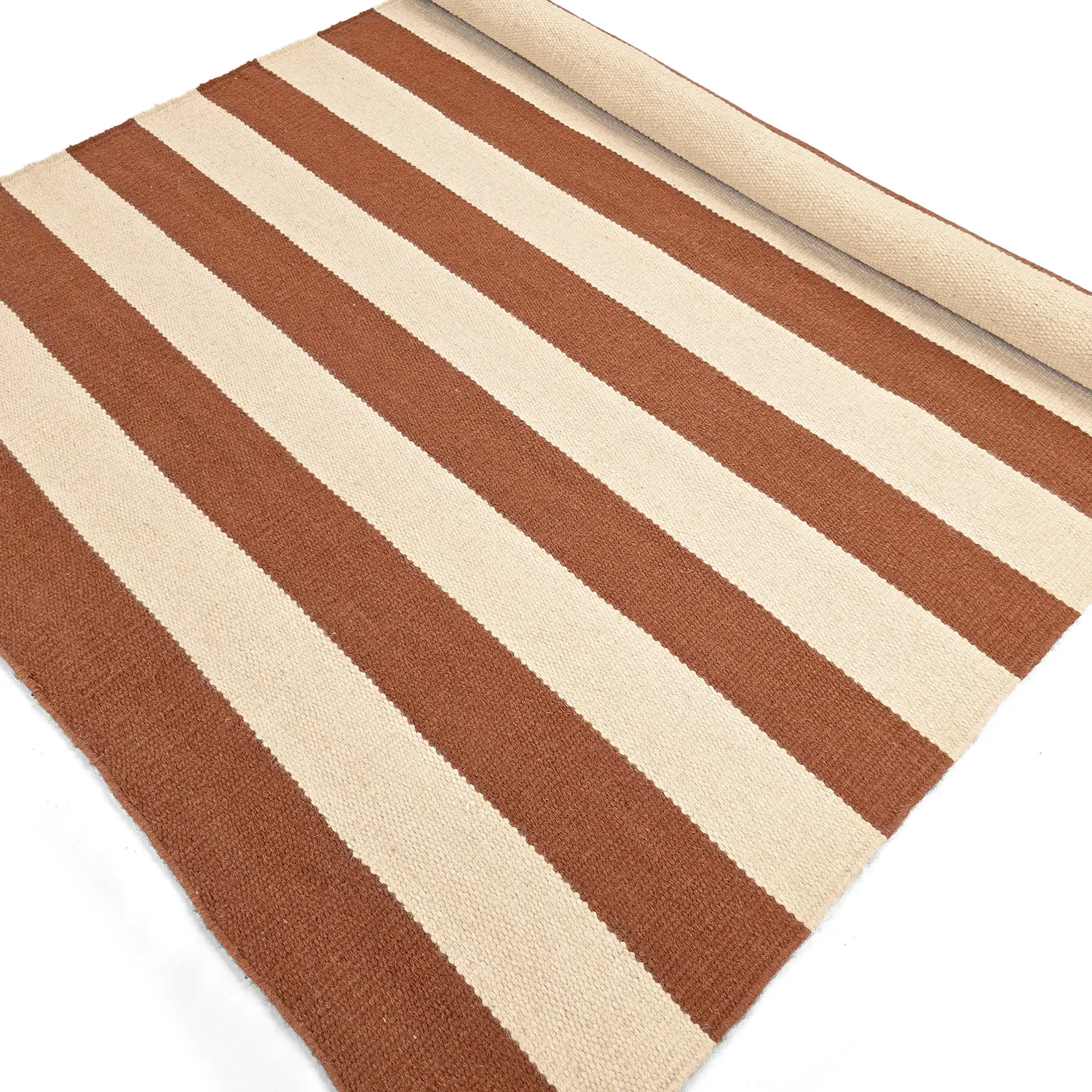 Alfombra de Lana - Torquay (canela/blanco)