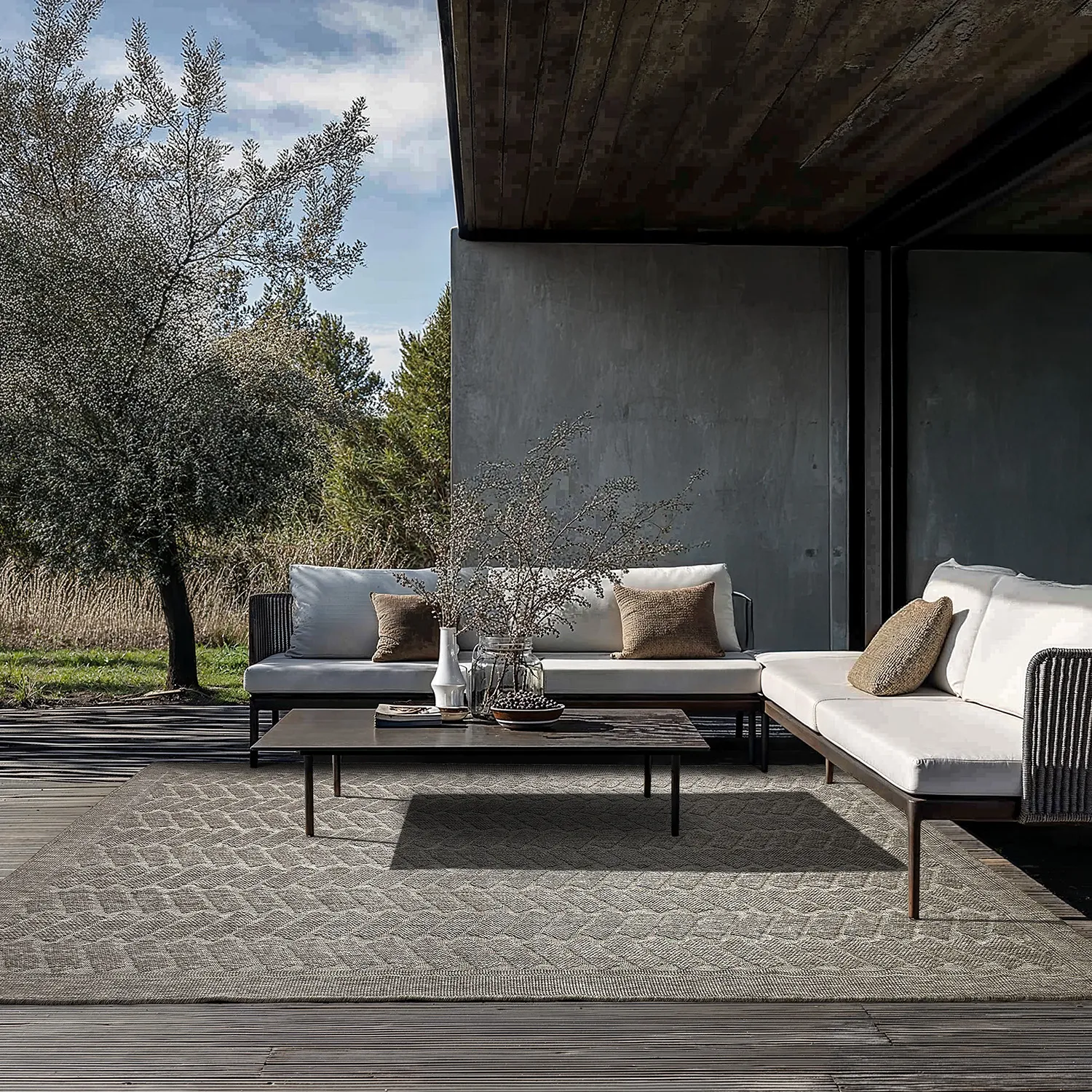 Alfombras de Interior/Exterior - Aria (gris)