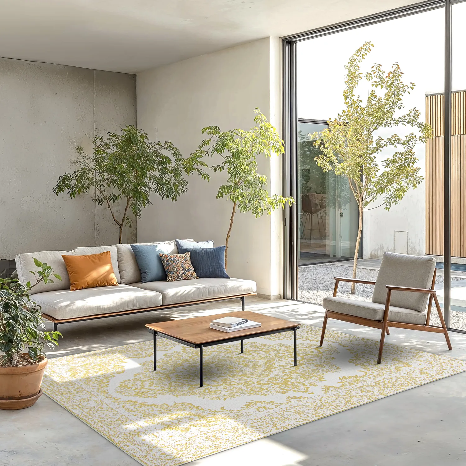 Alfombras de Interior/Exterior - Boyd (amarillo)