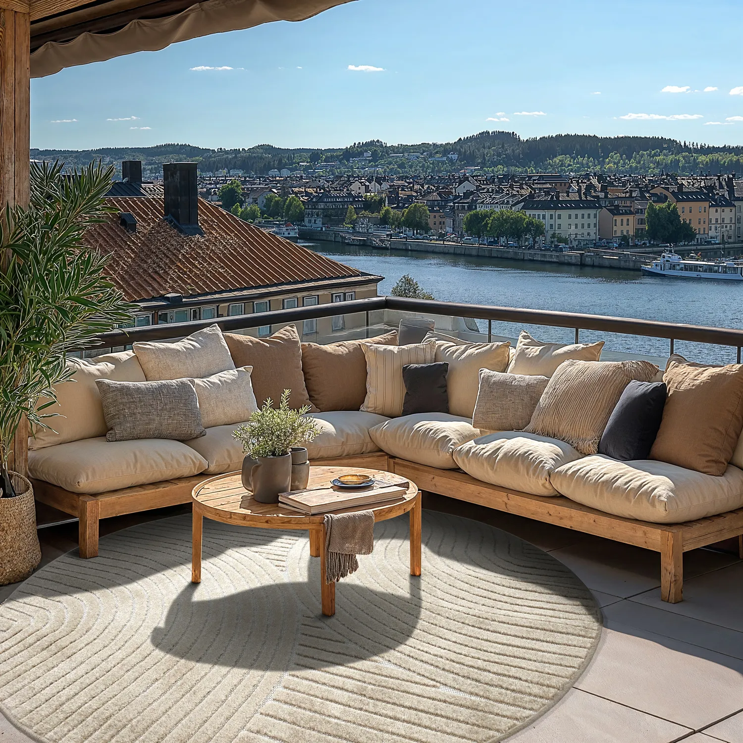 Alfombras redondeadas - Indoor/Outdoor Devon (beige)