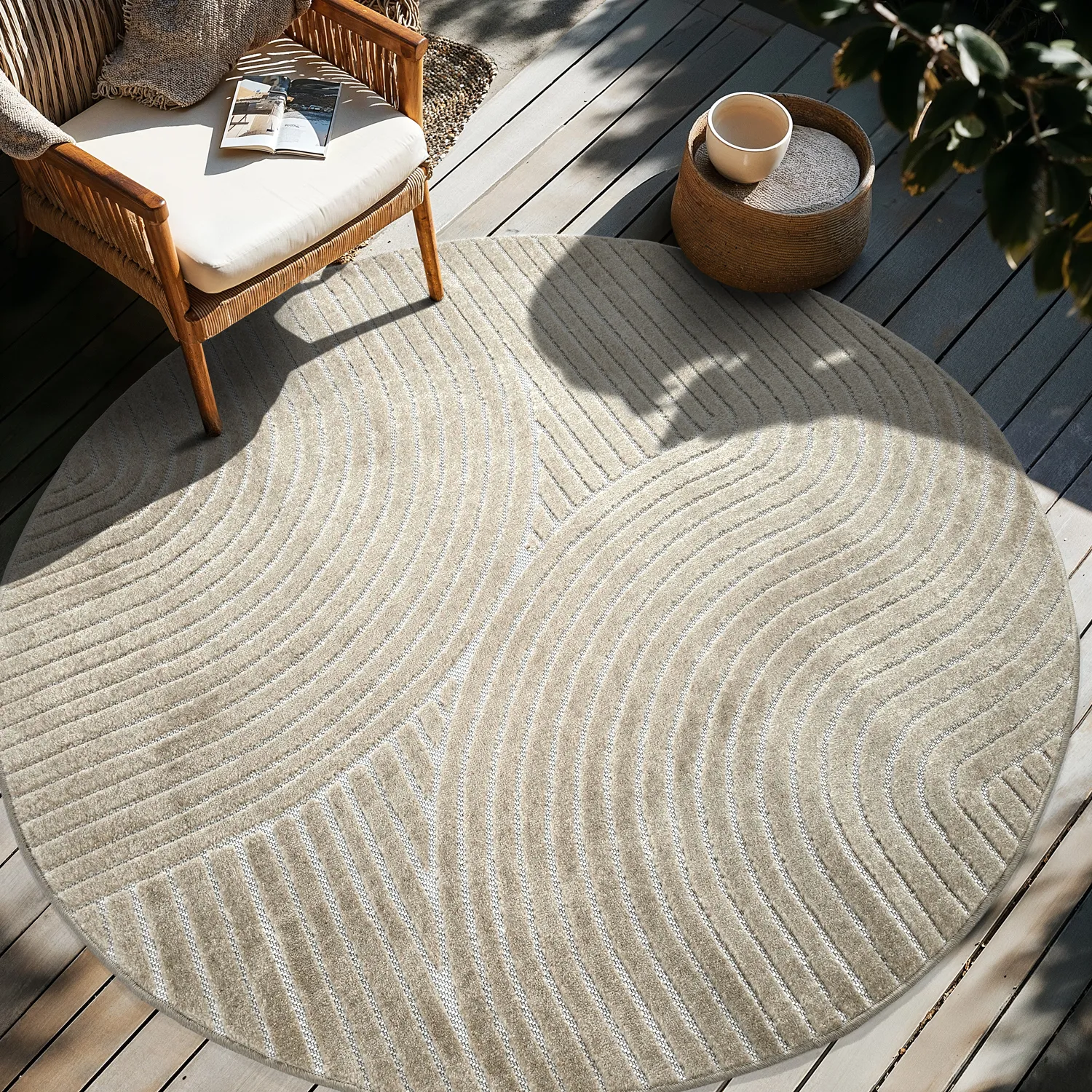 Alfombras redondeadas - Indoor/Outdoor Devon (beige)