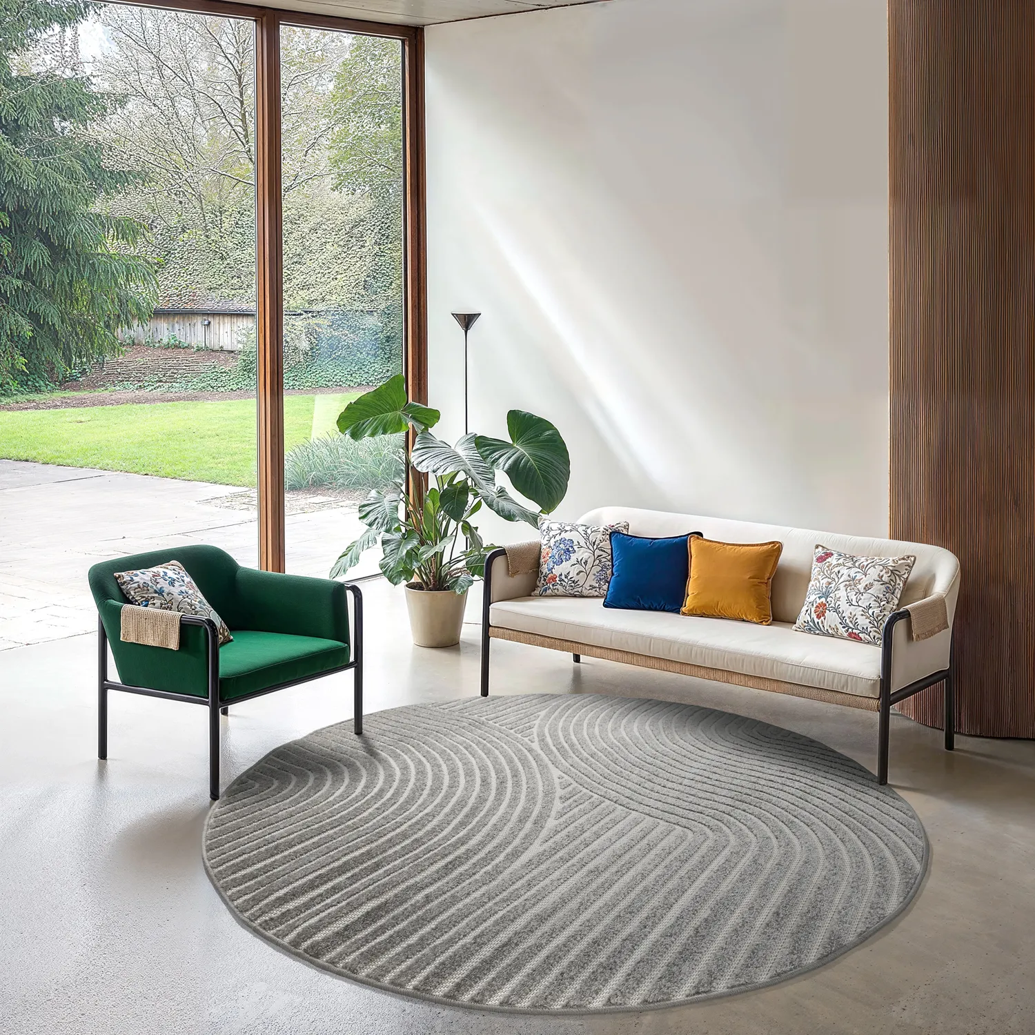 Alfombras redondeadas - Indoor/Outdoor Devon (gris)