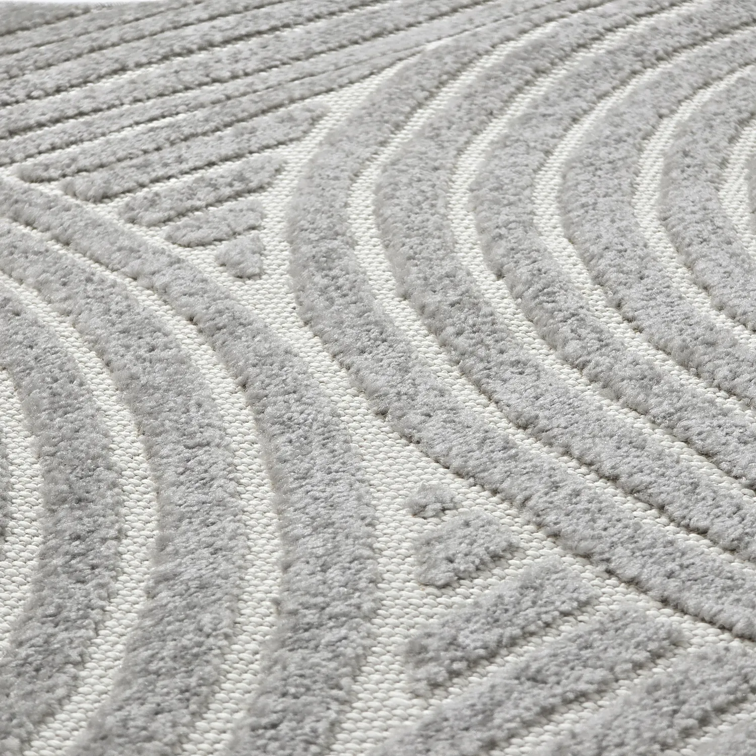 Alfombras redondeadas - Indoor/Outdoor Devon (gris)