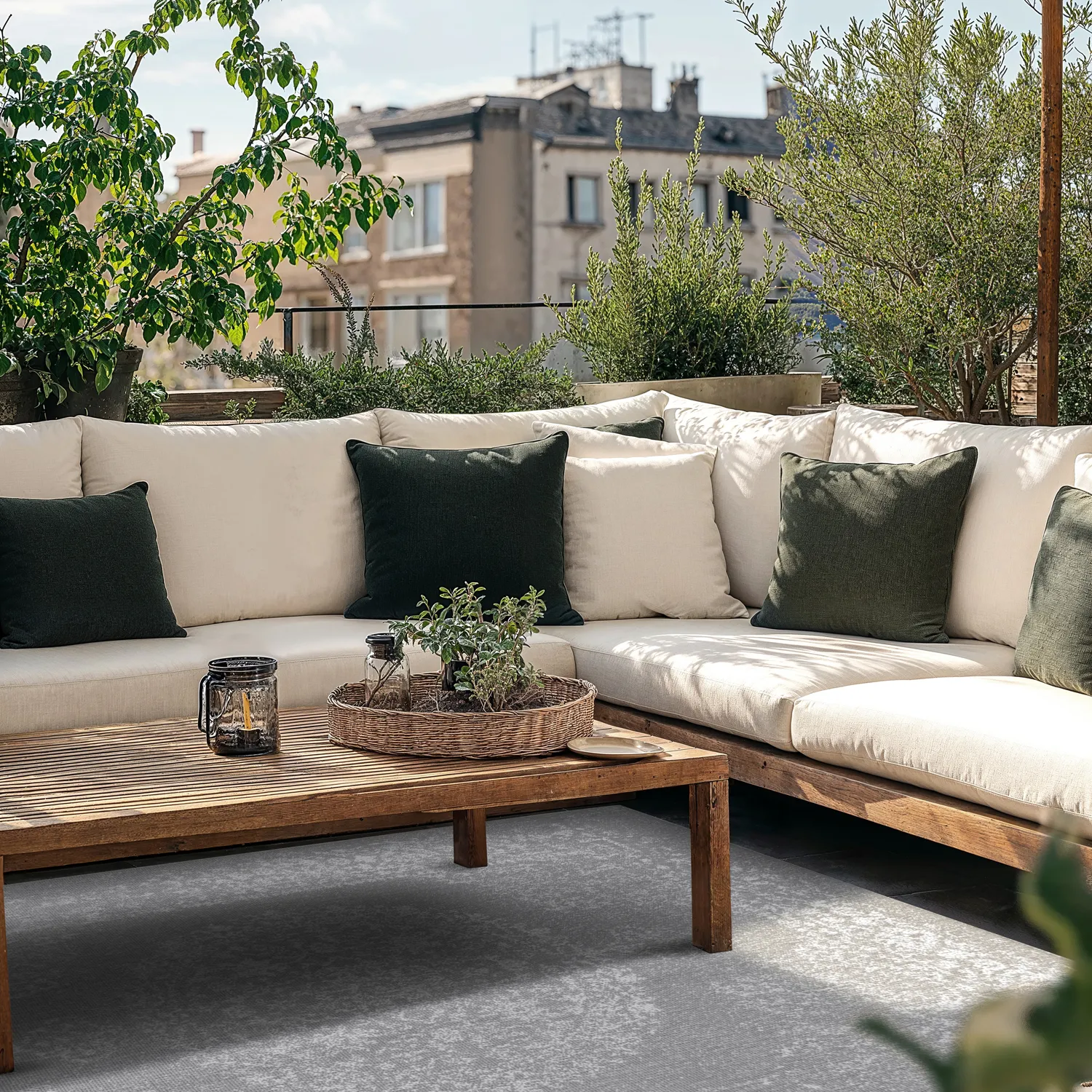 Alfombras de Interior/Exterior - Ellstin (gris)