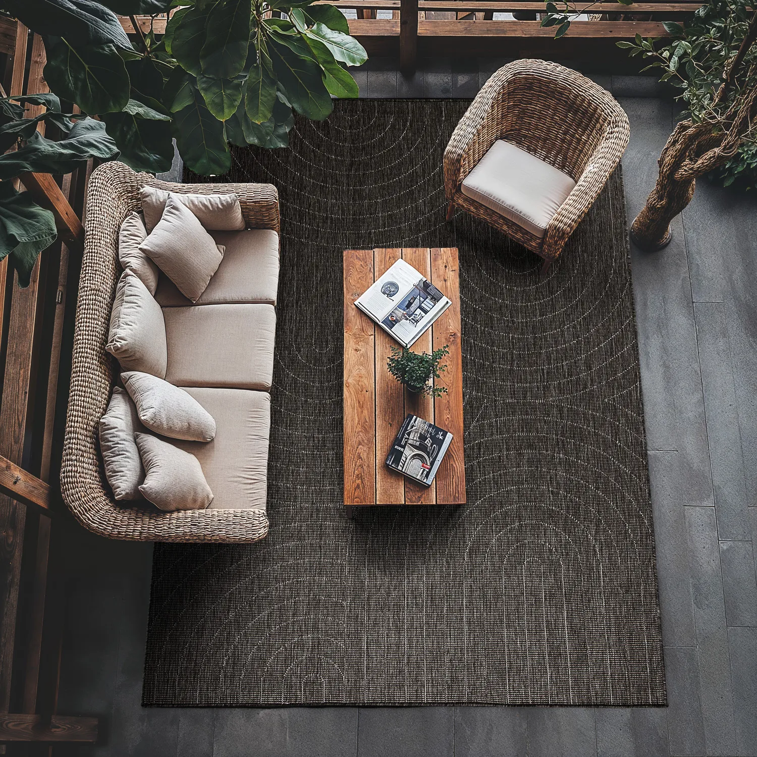 Alfombras de Interior/Exterior - Hayden (negro)