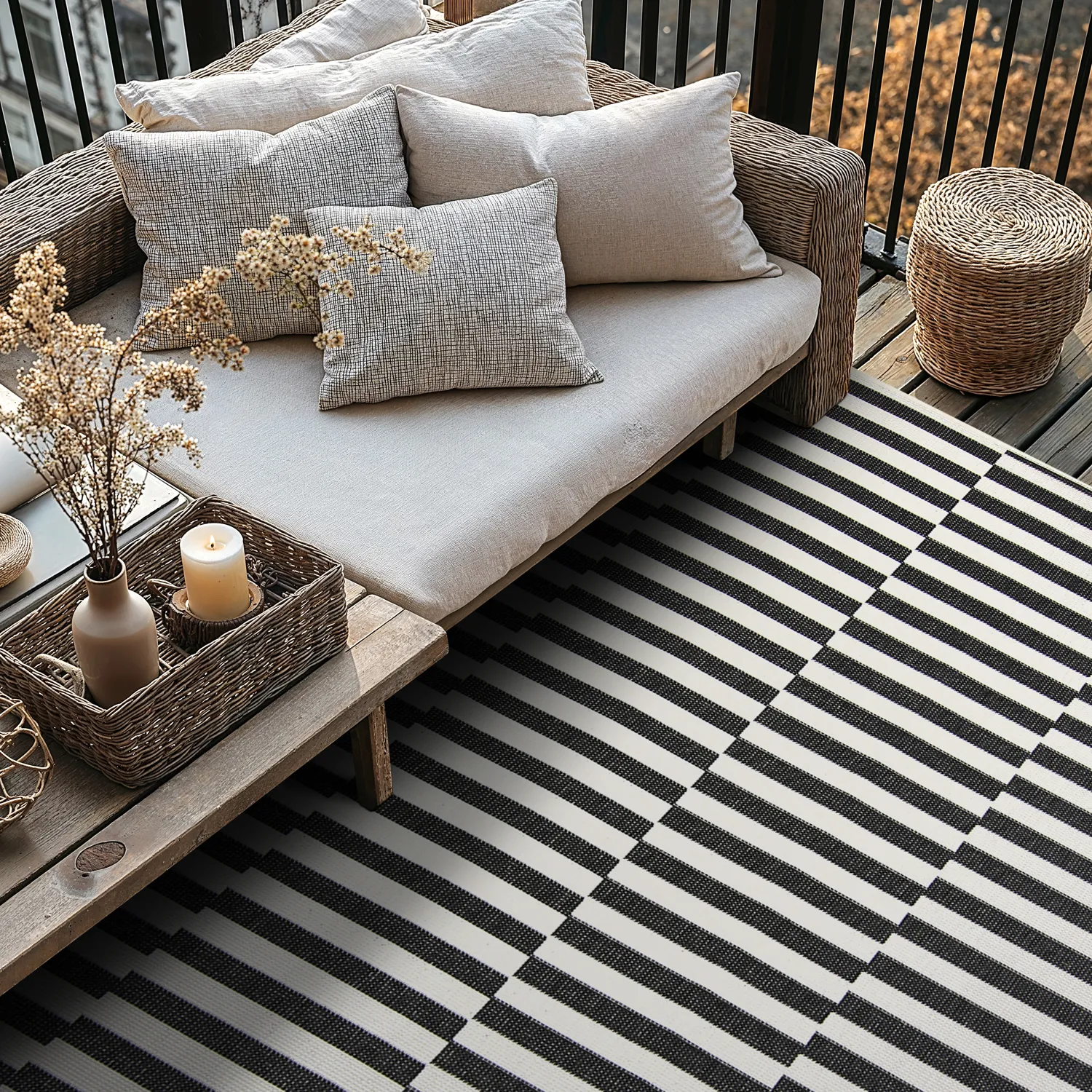 Alfombras de Interior/Exterior - Otto (negro)