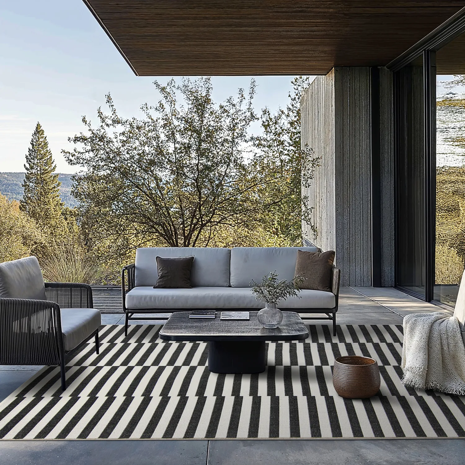 Alfombras de Interior/Exterior - Otto (negro)