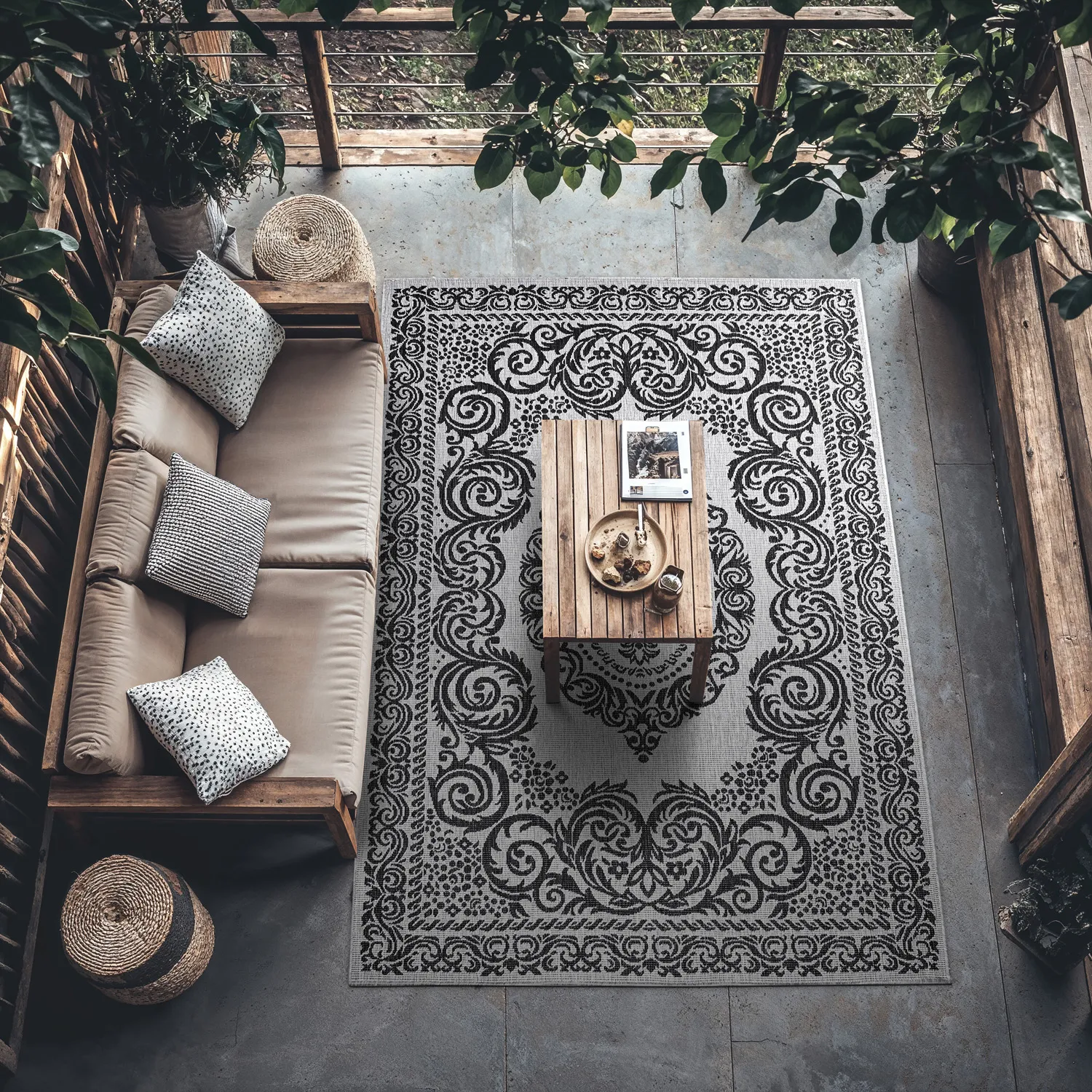 Alfombras de Interior/Exterior - Sylvaine (negro)
