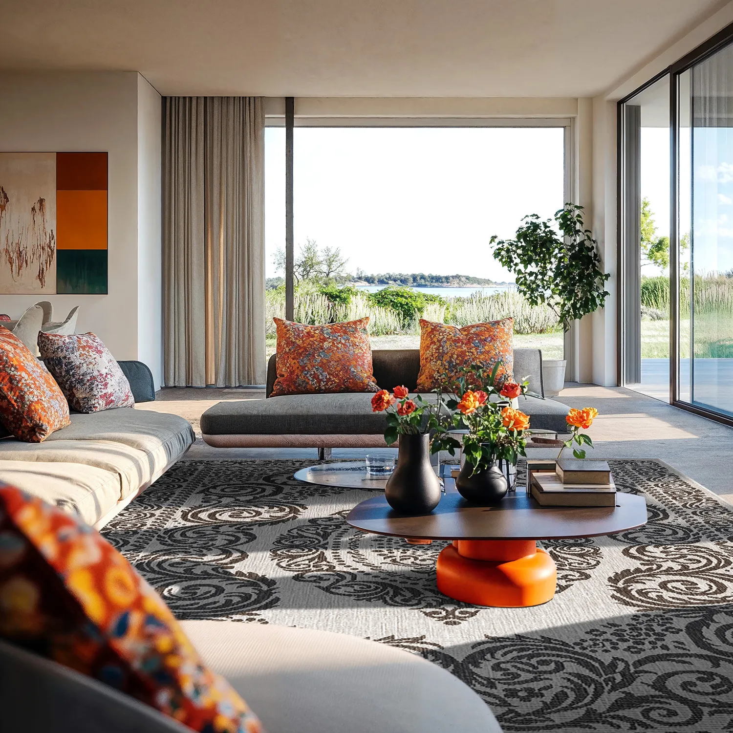 Alfombras de Interior/Exterior - Sylvaine (negro)