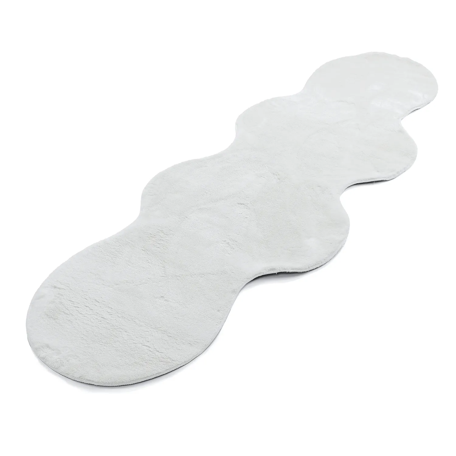 Alfombra Pasillera Ondulada - Aranga Super Soft Fur (blanco)
