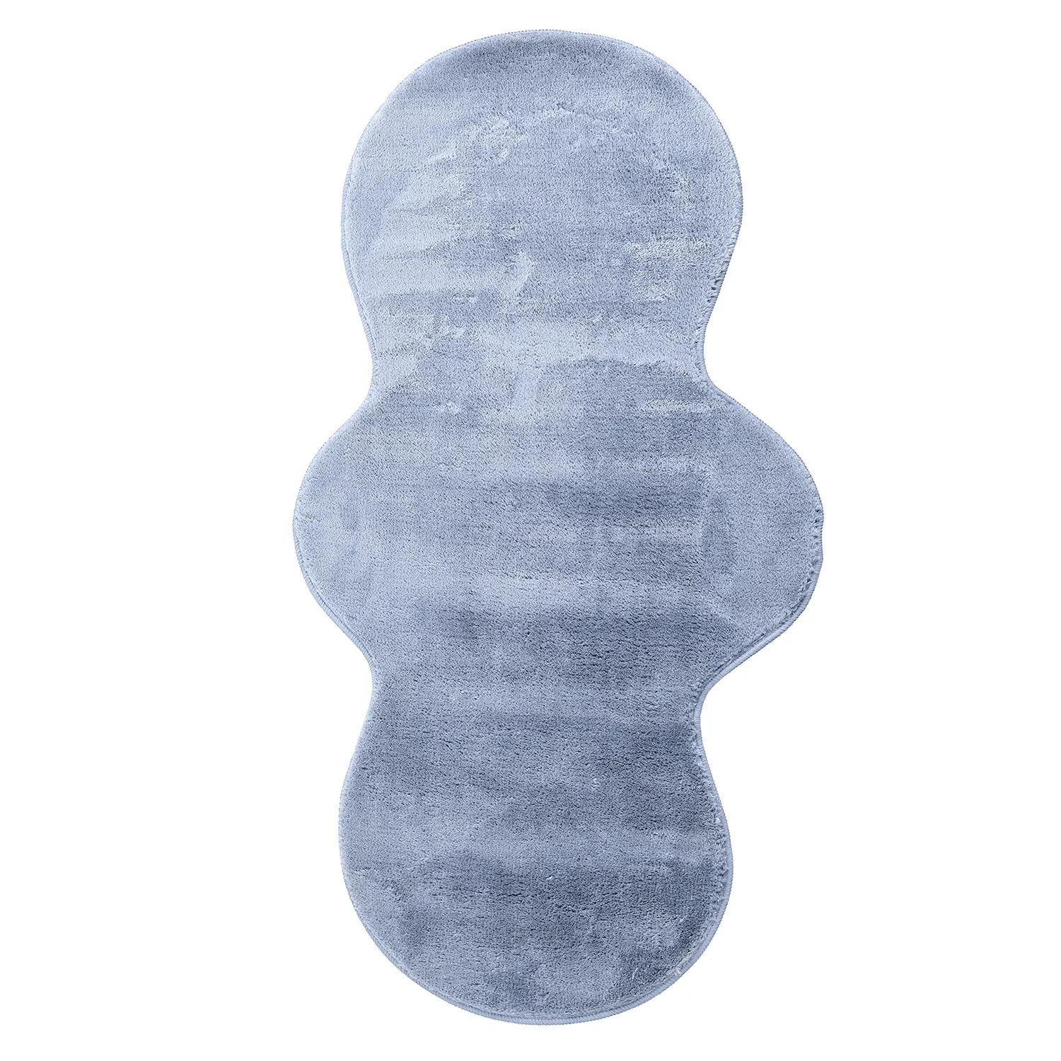 Alfombra Pasillera Ondulada - Aranga Super Soft Fur (azul acero)
