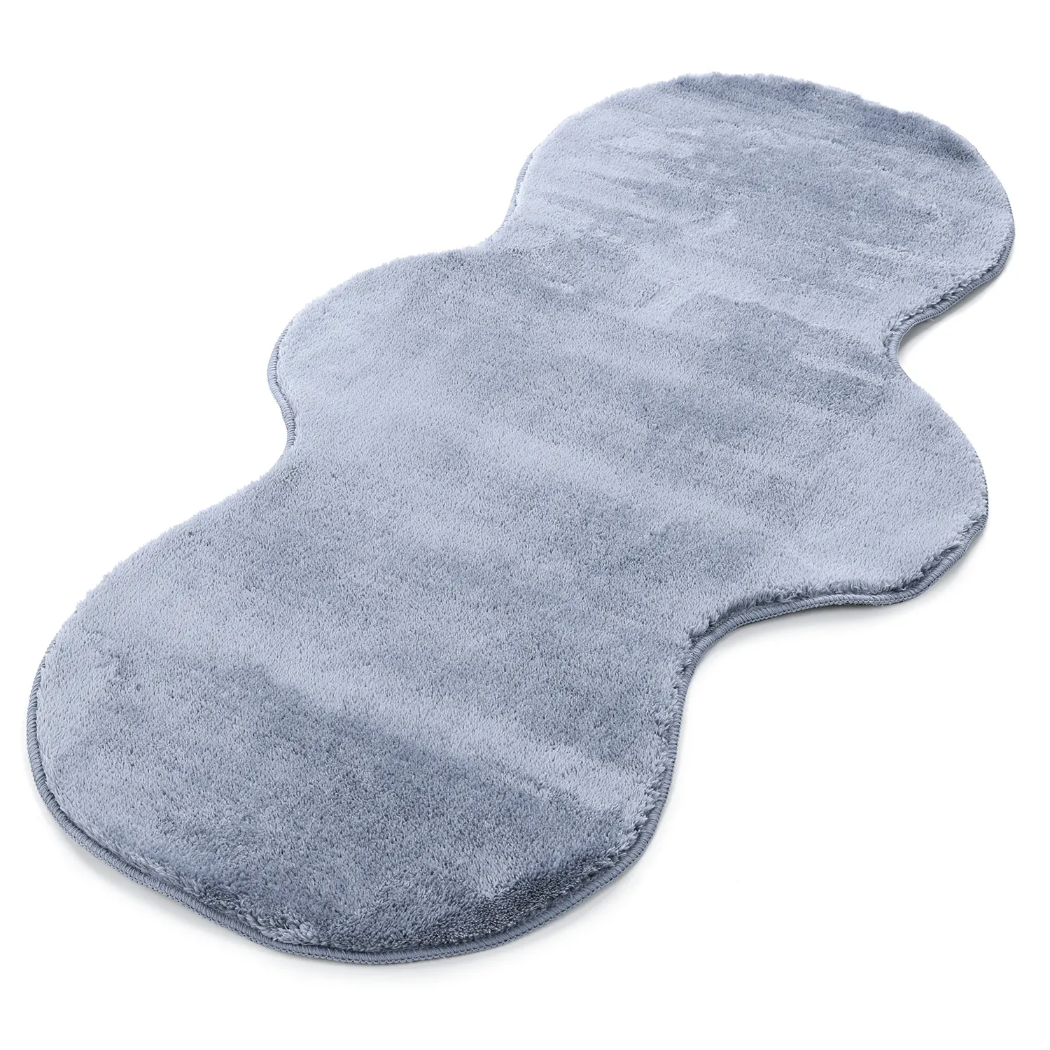 Alfombra Pasillera Ondulada - Aranga Super Soft Fur (azul acero)