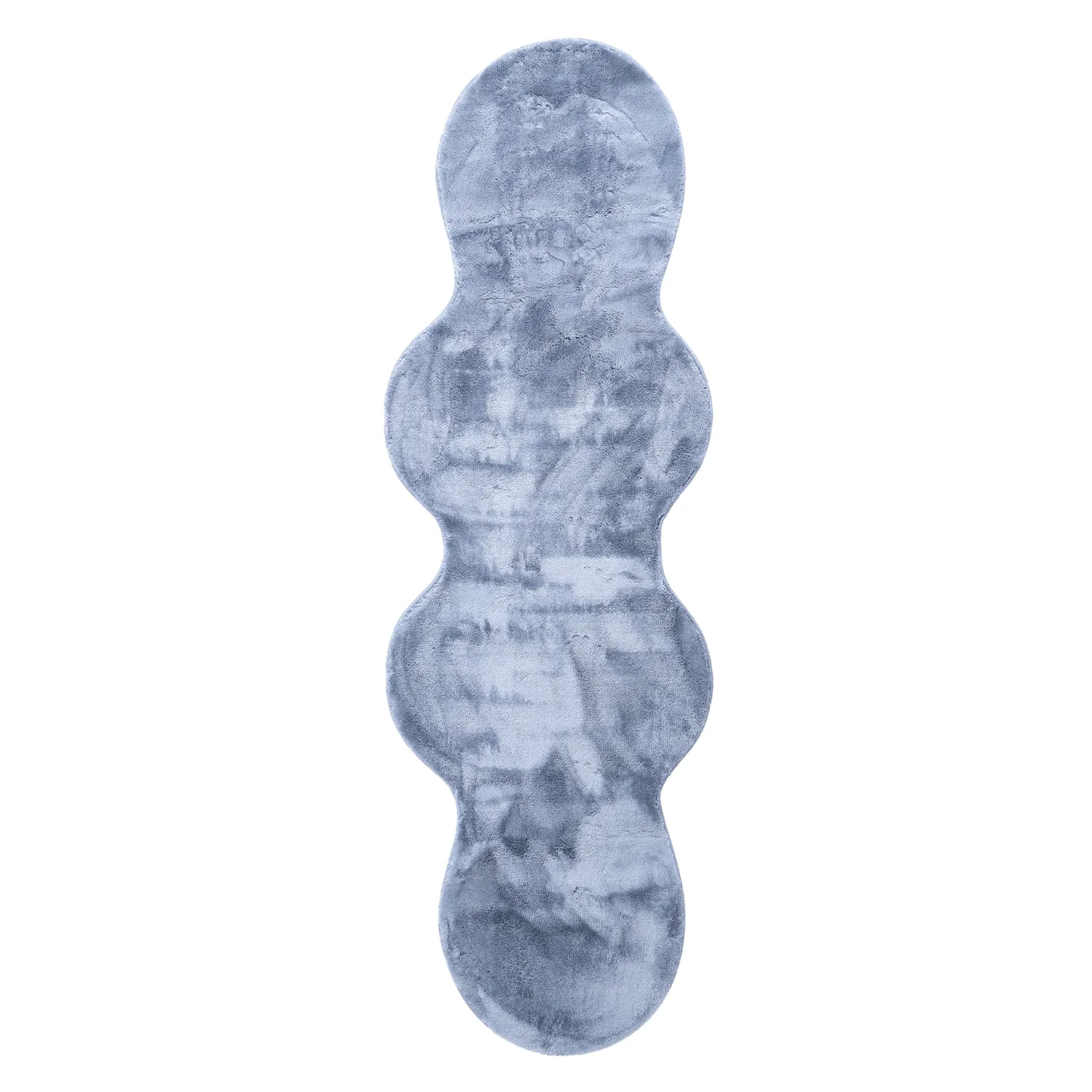 Alfombra Pasillera Ondulada - Aranga Super Soft Fur (azul acero)