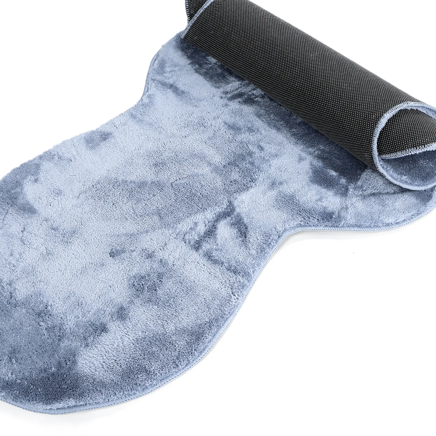 Alfombra Pasillera Ondulada - Aranga Super Soft Fur (azul acero)