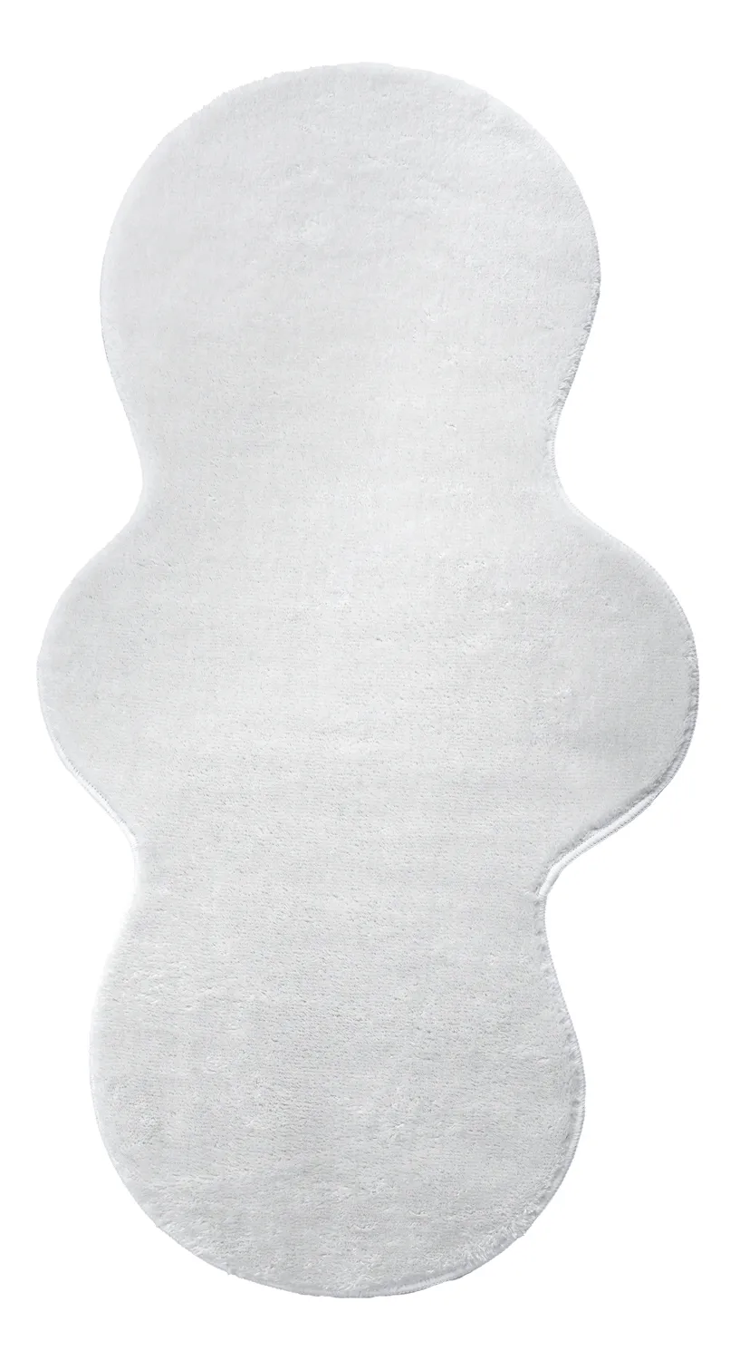 Alfombra Pasillera Ondulada - Aranga Super Soft Fur (blanco)