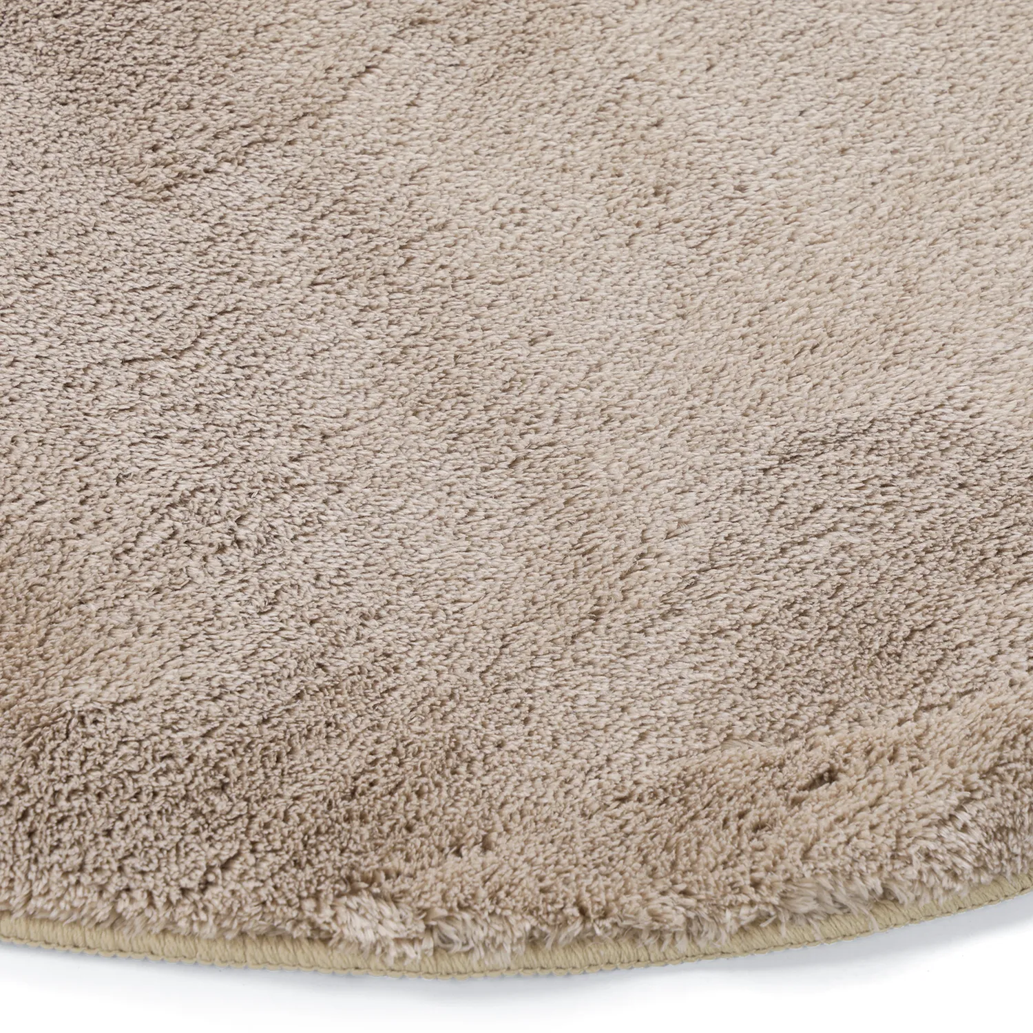 Alfombra Redonda Ondulada - Aranga Super Soft Fur (marrón)