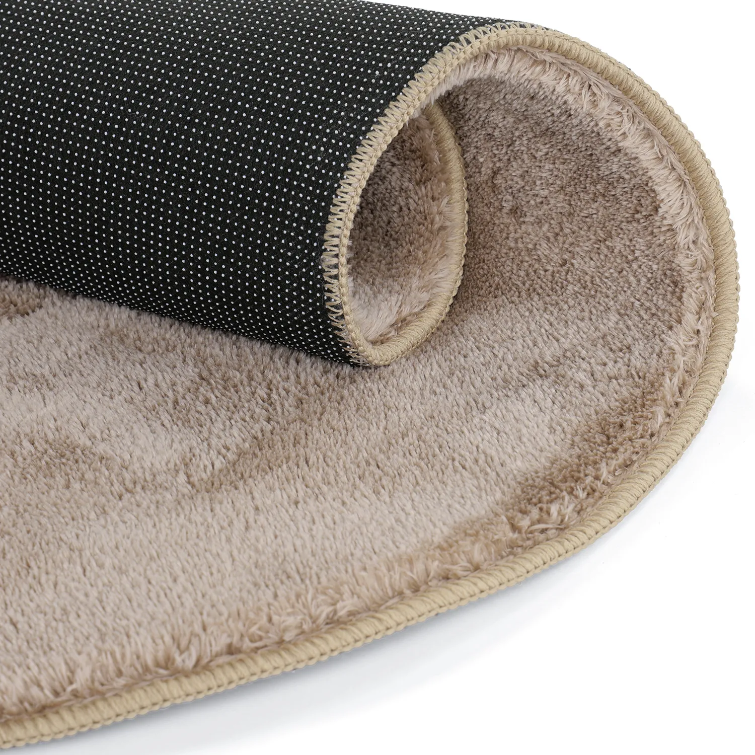 Alfombra Redonda Ondulada - Aranga Super Soft Fur (marrón)