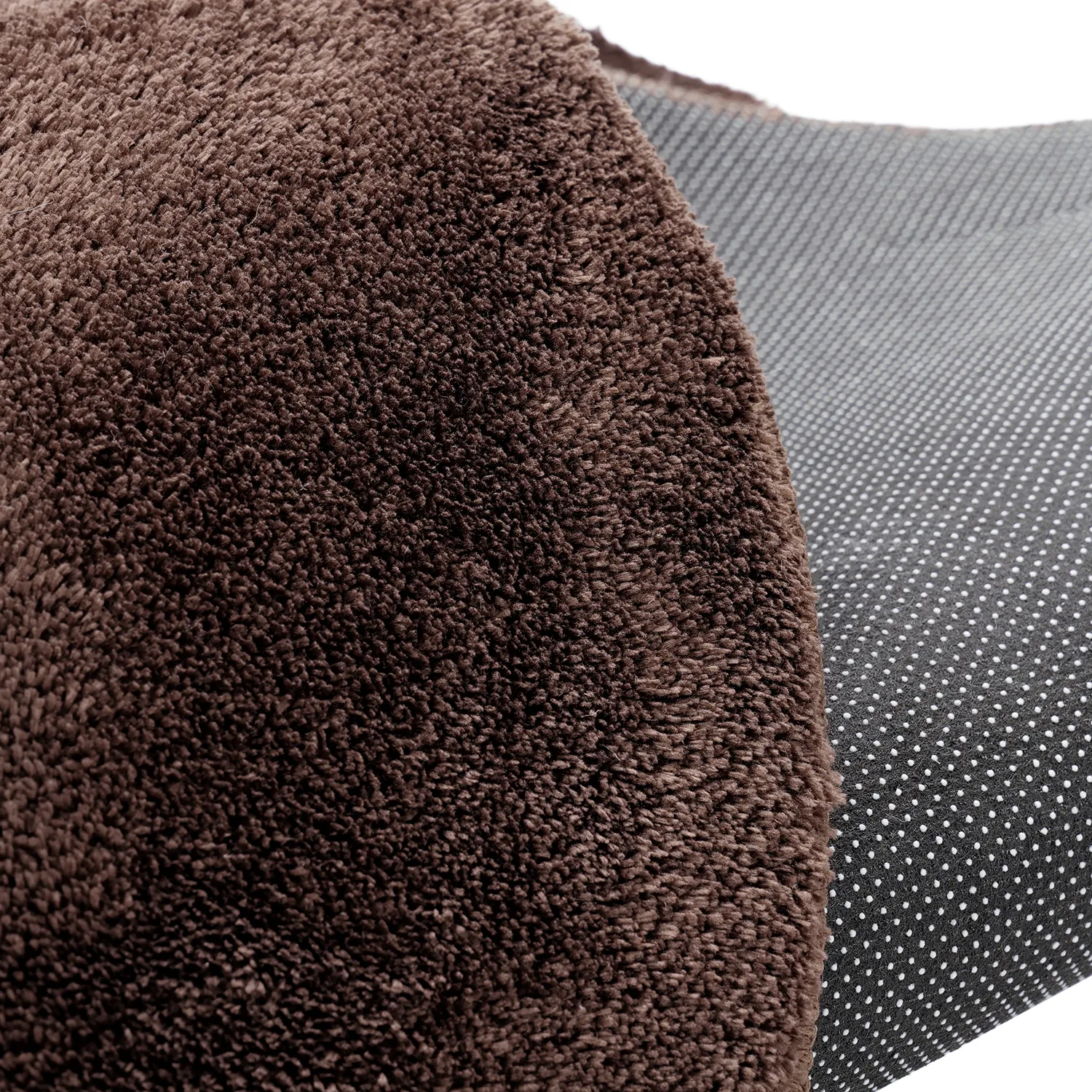 Alfombra Redonda Ondulada - Aranga Super Soft Fur (marrón oscuro)