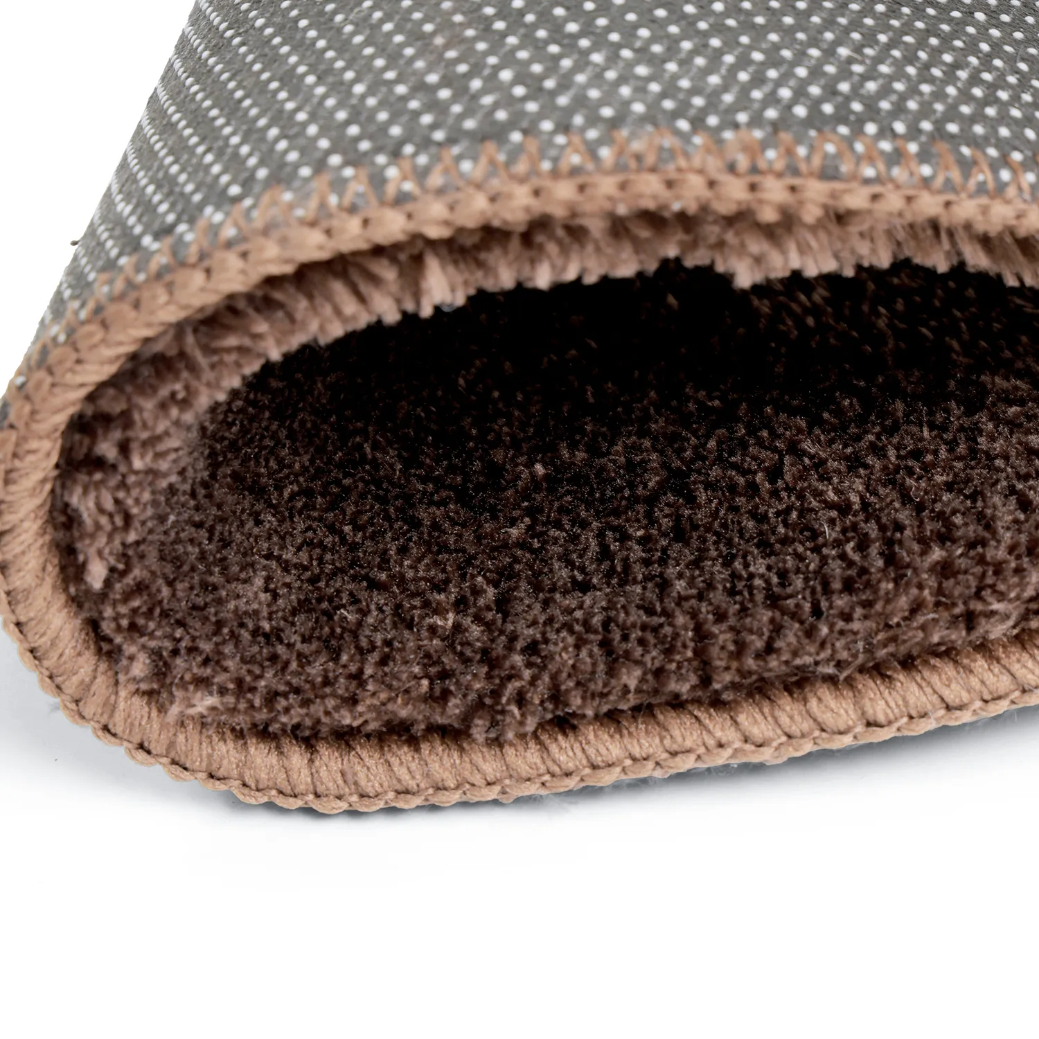 Alfombra Redonda Ondulada - Aranga Super Soft Fur (marrón oscuro)