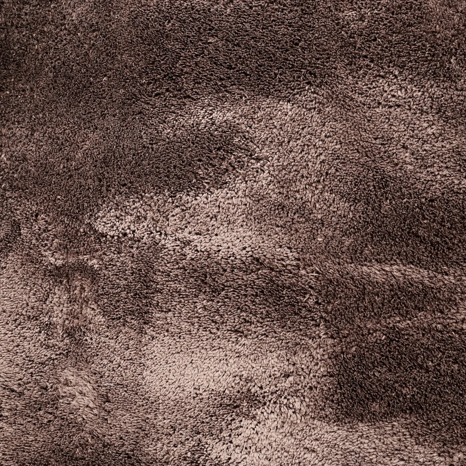 Alfombra Redonda Ondulada - Aranga Super Soft Fur (marrón oscuro)