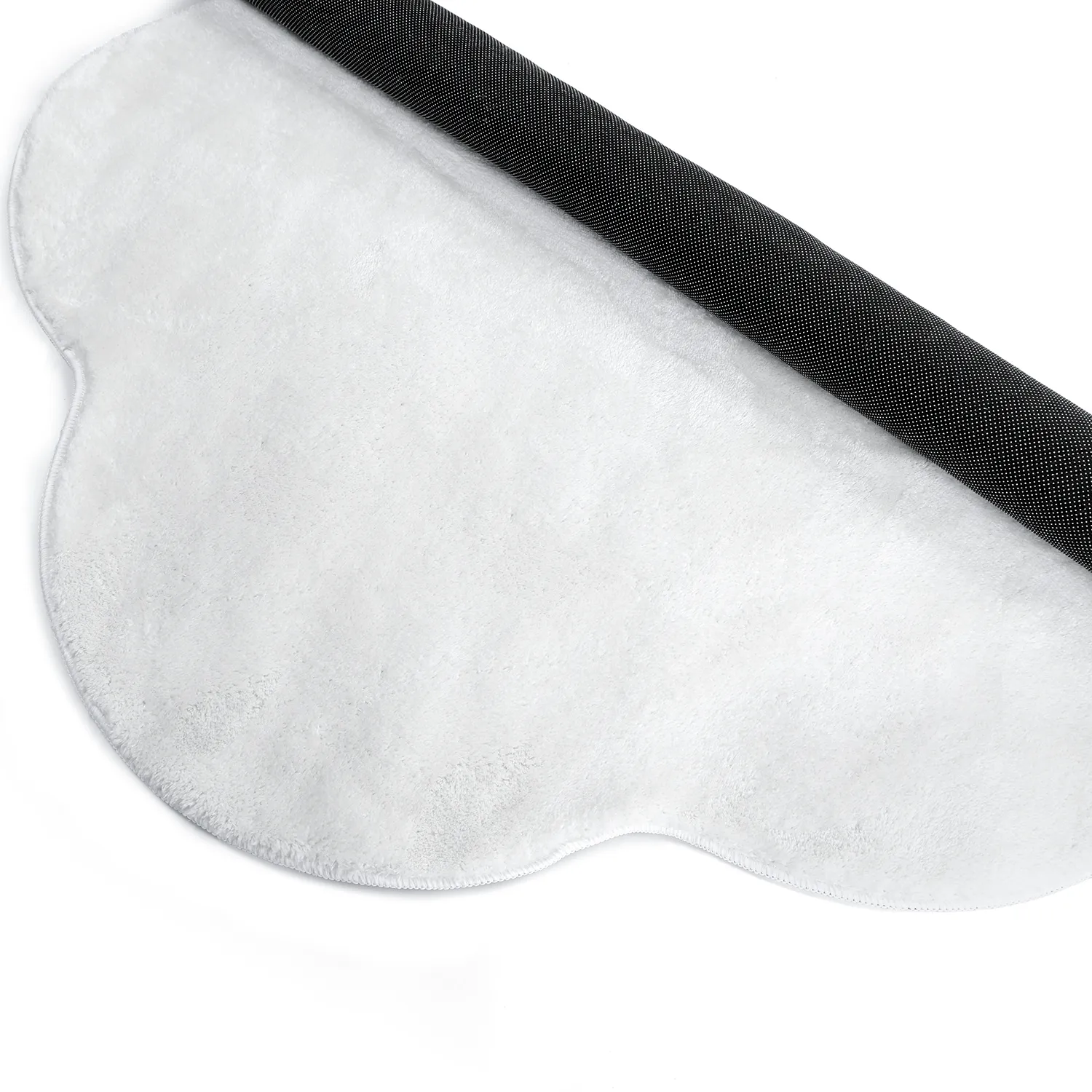 Alfombra Redonda Ondulada - Aranga Super Soft Fur (blanco)