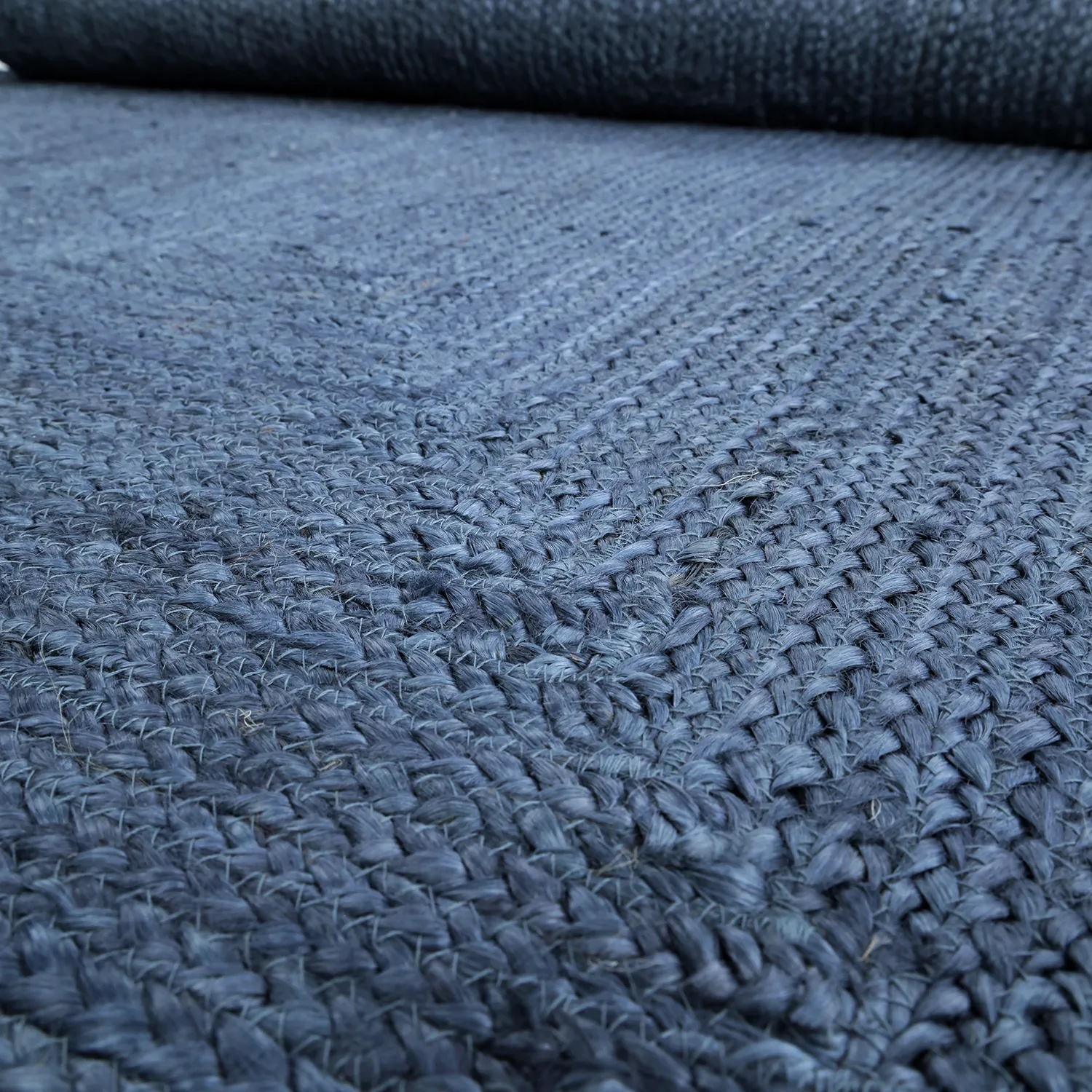Alfombra de yute ondulada - San Francisco (azul)