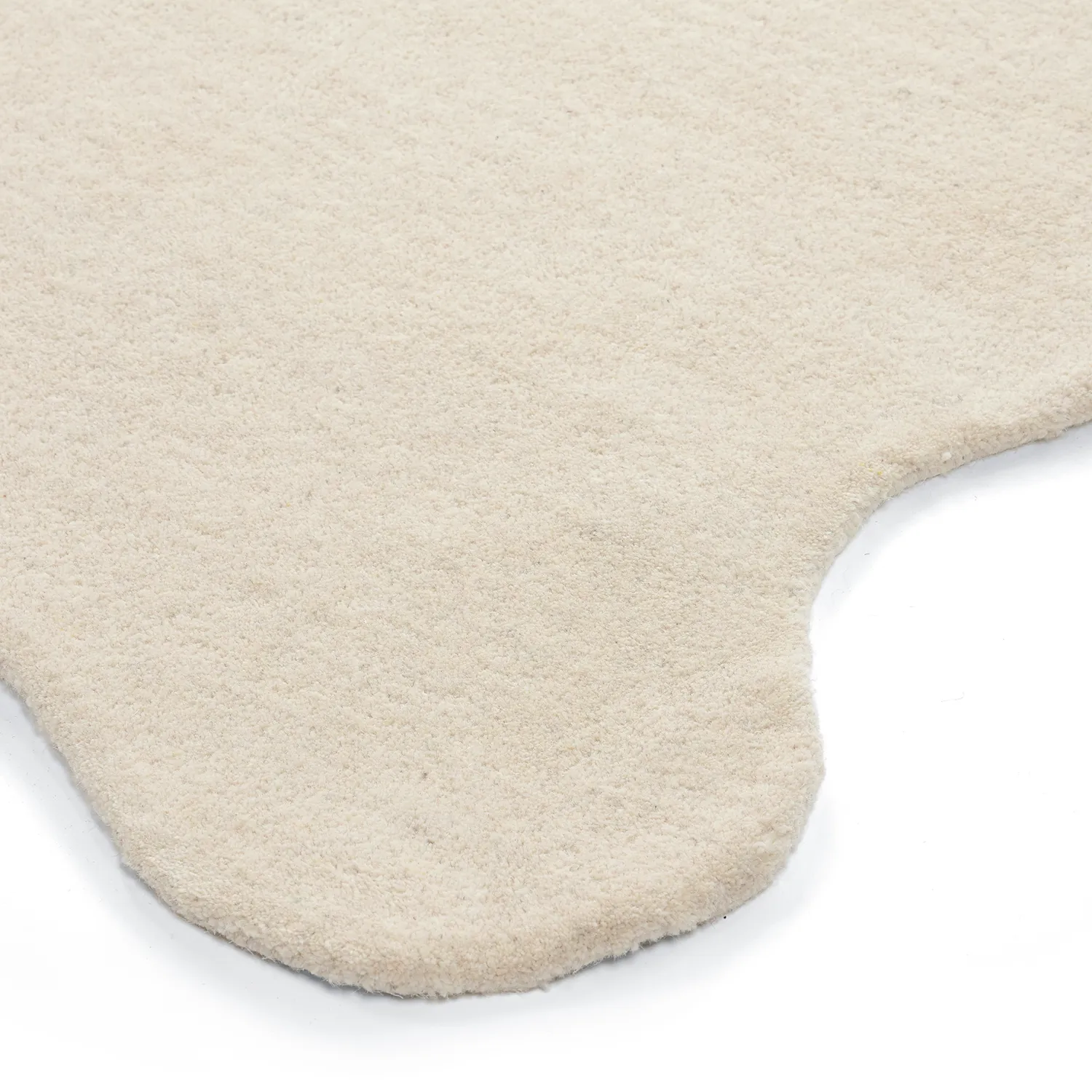 Alfombra de lana ondulada - Diu Hand Tufted Wool Premium (crema)