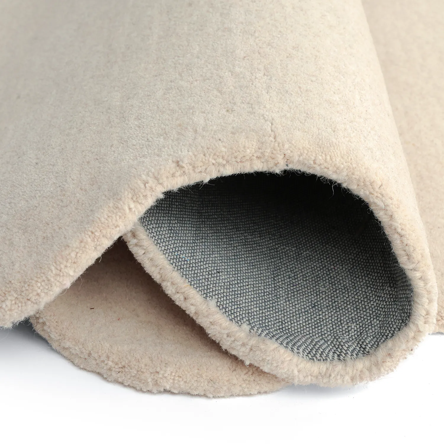 Alfombra de lana ondulada - Diu Hand Tufted Wool Premium (crema)