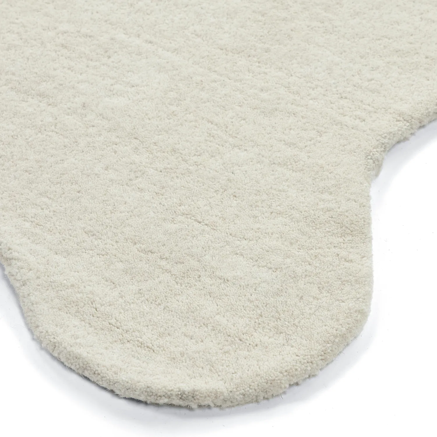Alfombra de lana ondulada - Diu Hand Tufted Wool Premium (blanco)