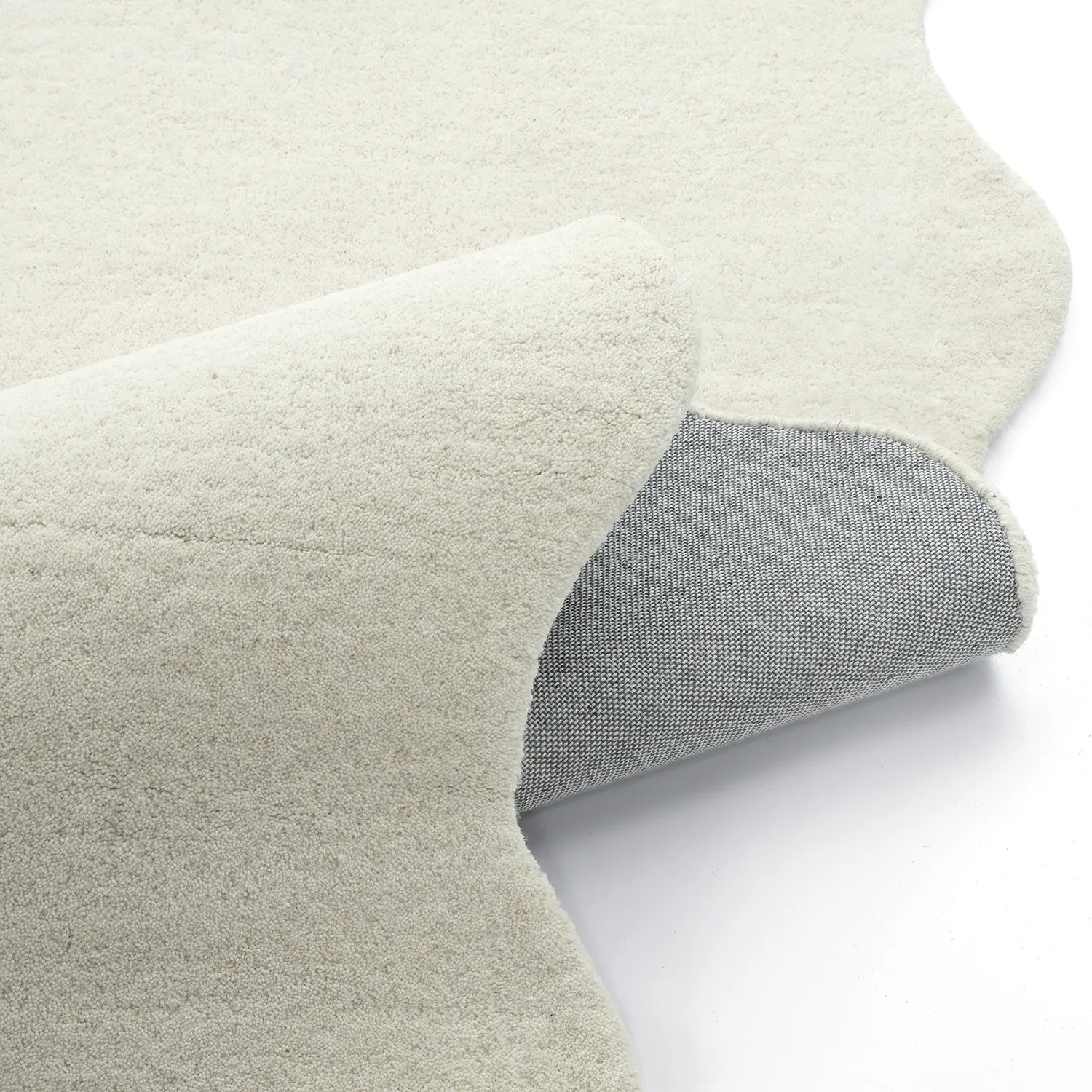 Alfombra de lana ondulada - Diu Hand Tufted Wool Premium (blanco)