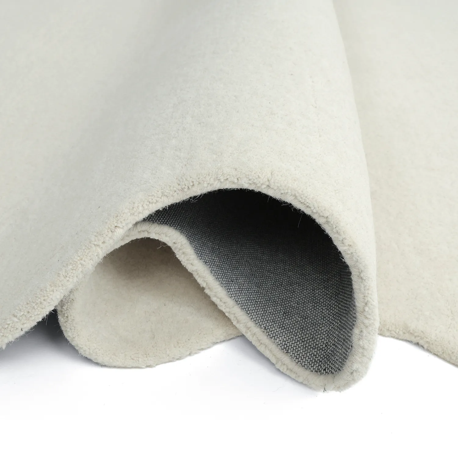 Alfombra de lana ondulada - Diu Hand Tufted Wool Premium (blanco)